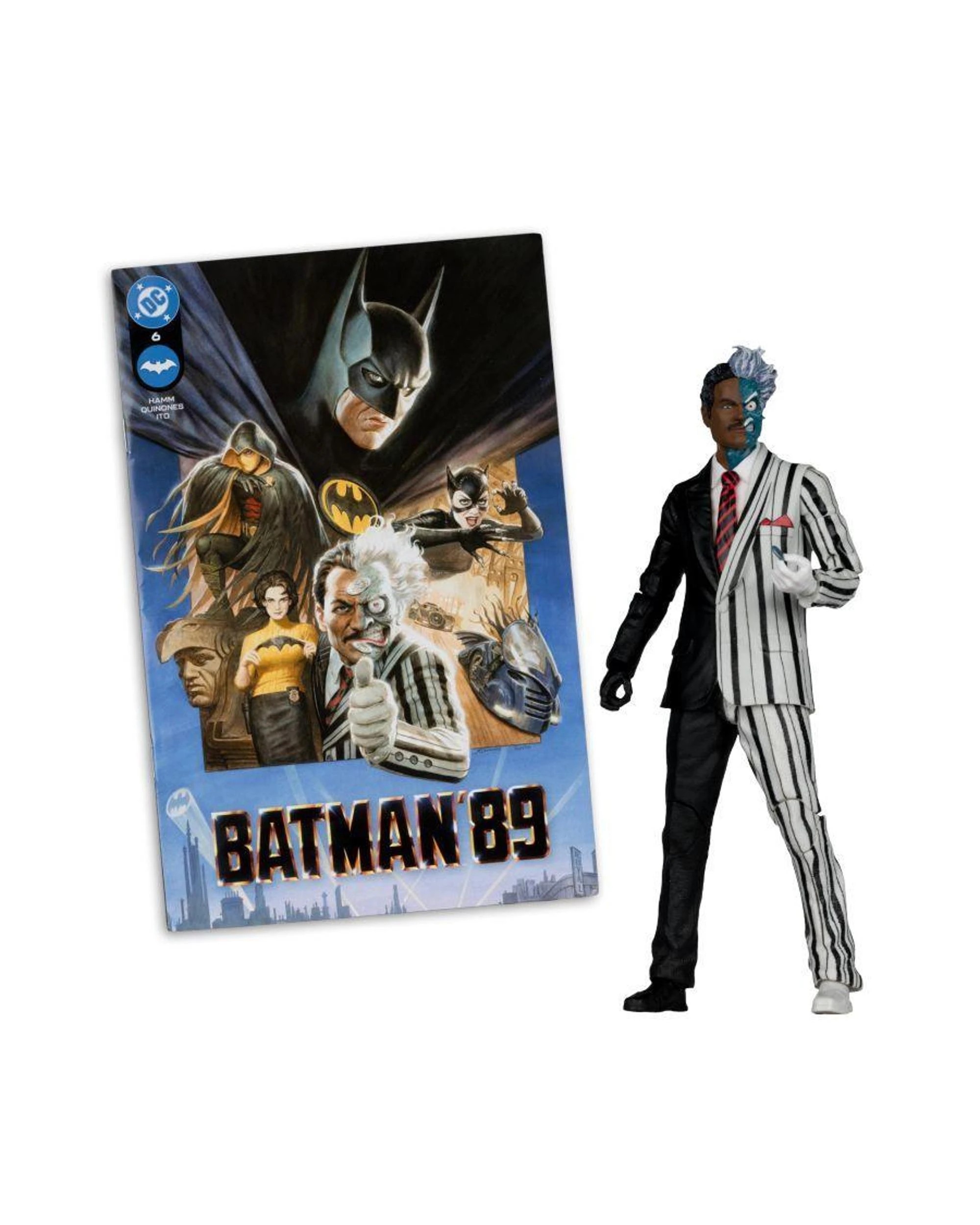 5 McFarlane DC Direct Batman 1995 Two-Face Platinum Edition Page Punchers 7 inch Figure with Comic, 5 of 9