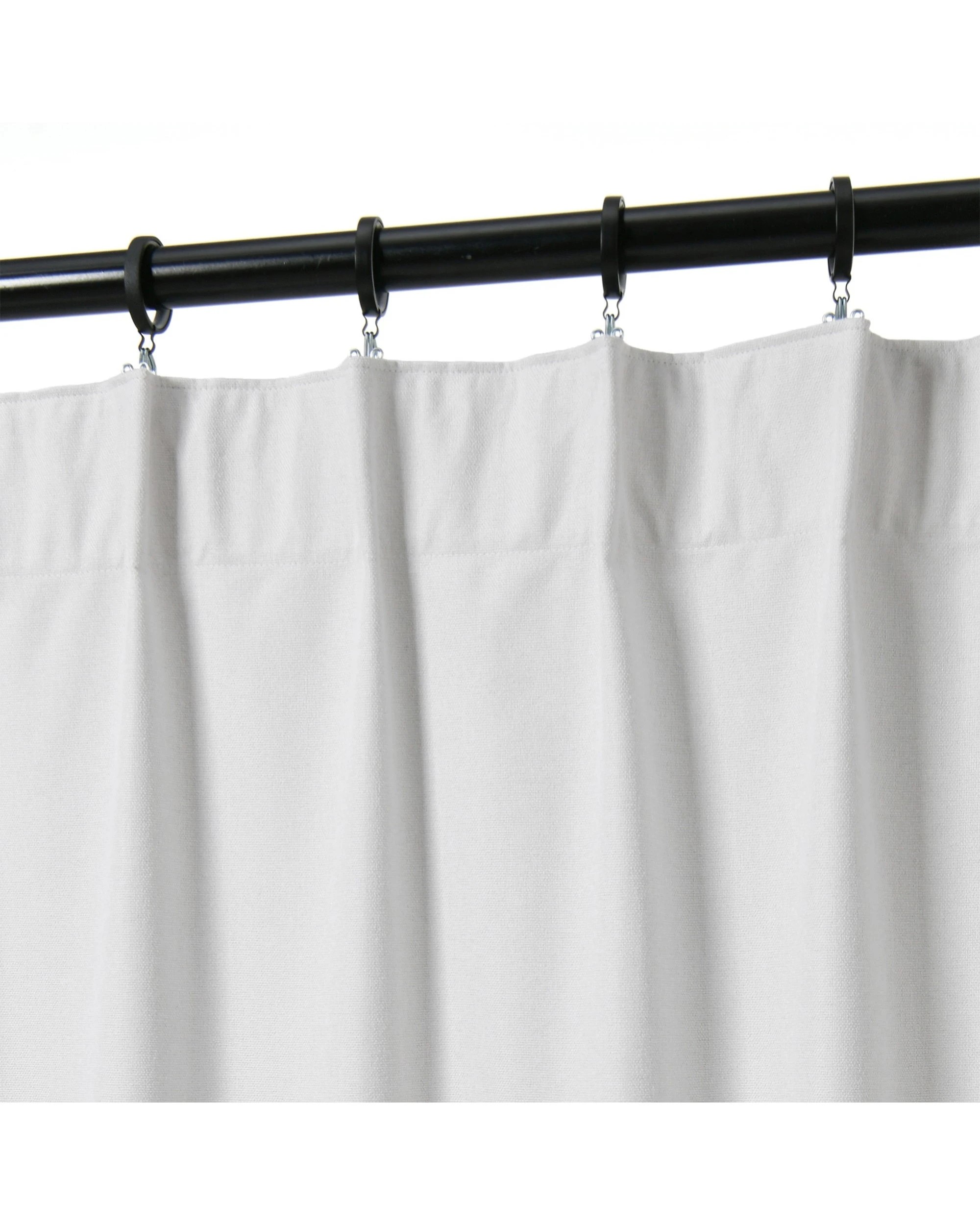 3 Cadence & Co. Bennett Faux Linen Blockout Multi Header Curtain Twin Pack 90x223cm - Cloud, 3 of 8
