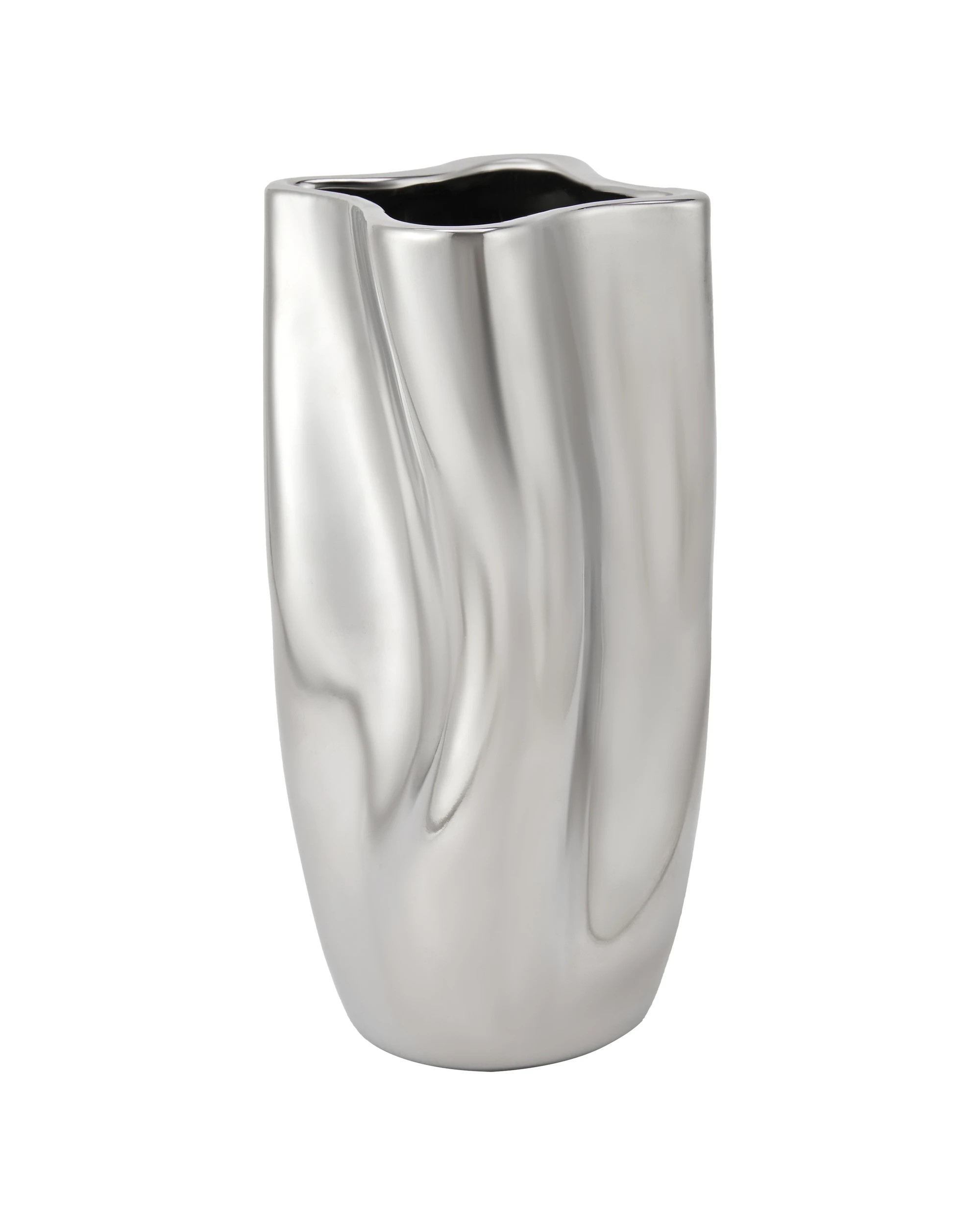 3 Chrome Look Vase, 3 of 5