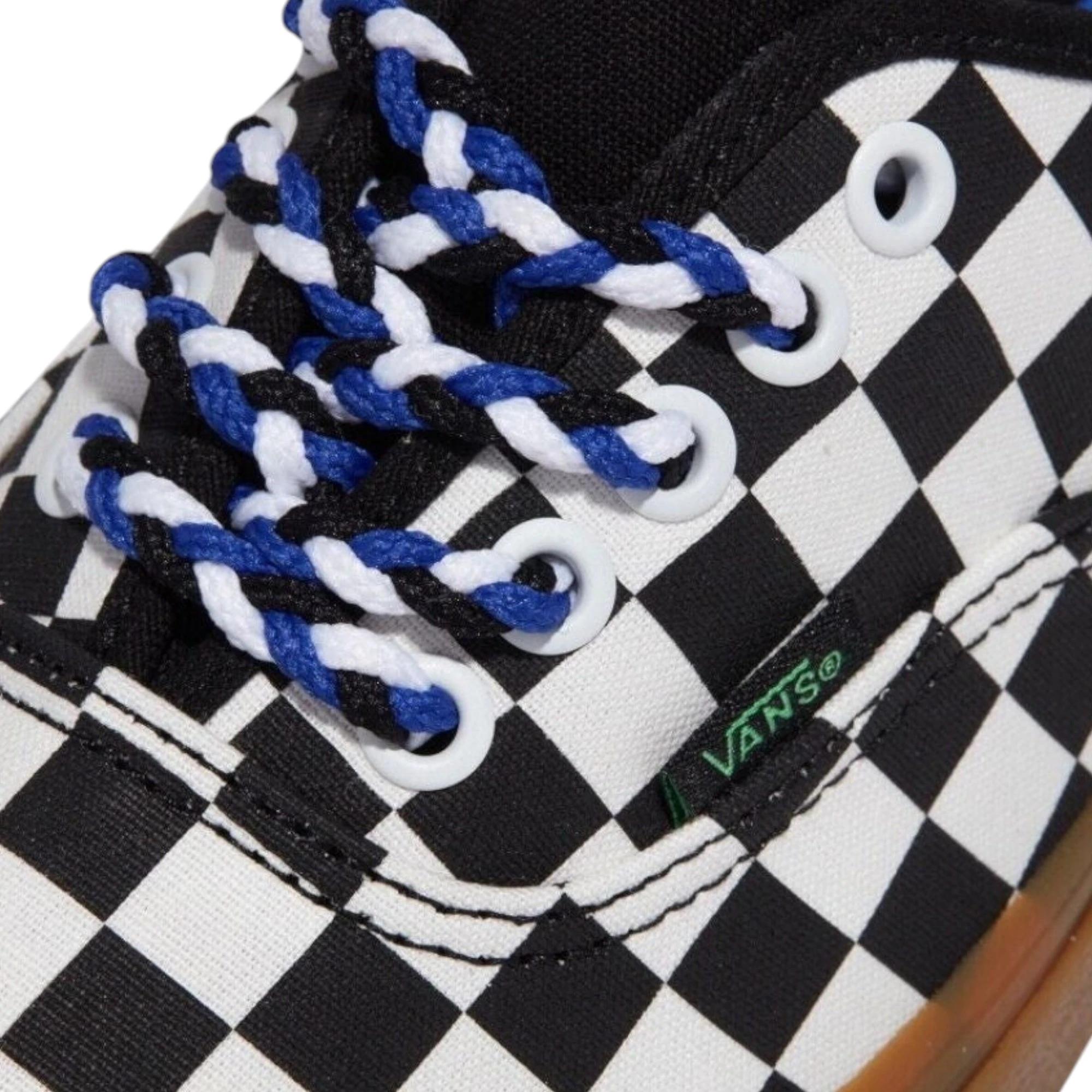 6 Vans Mens Authentic Checkerboard Black/ White Lace Up Shoes BLACK/WHITE, 6 of 6