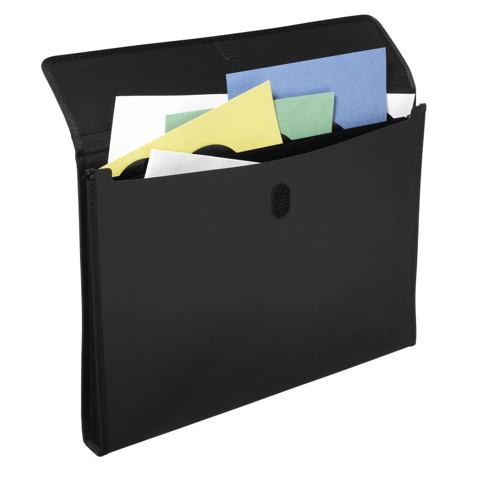 6 Quill A3 Expanding File with 5 Pockets Black, 6 of 6