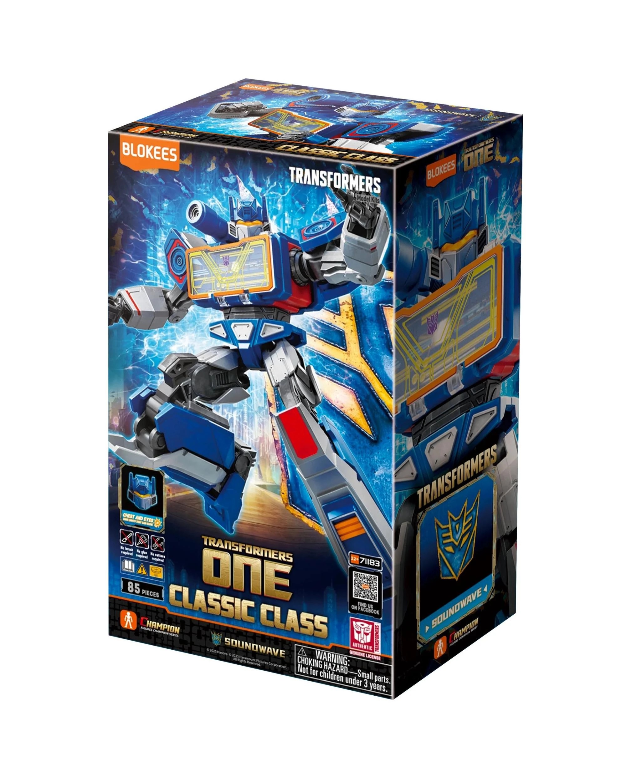 1 Blokees Transformers Classic Class 17 Soundwave Model Kit, 1 of 8