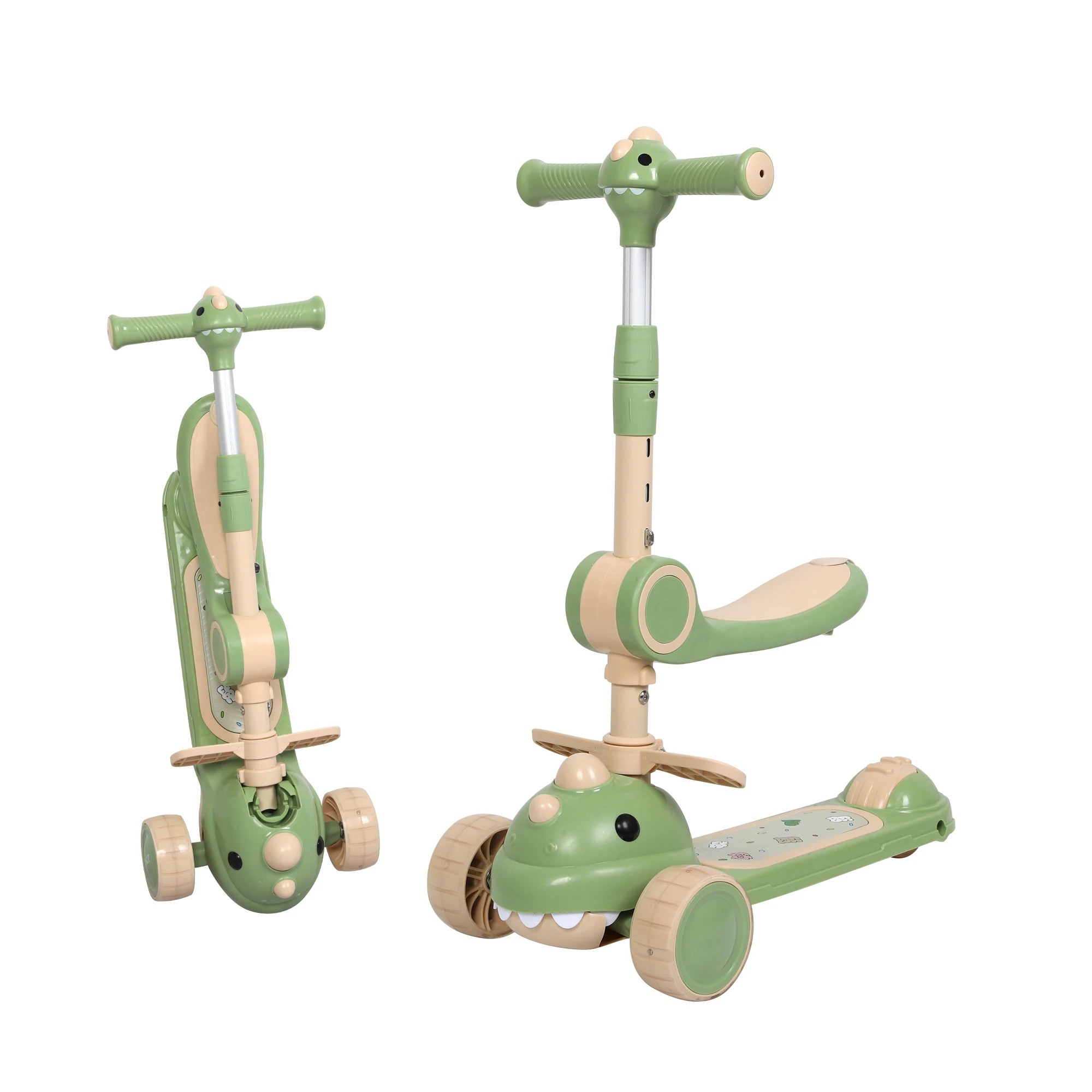 1 BoPeep Foldable Kids Scooter - Green, 1 of 6
