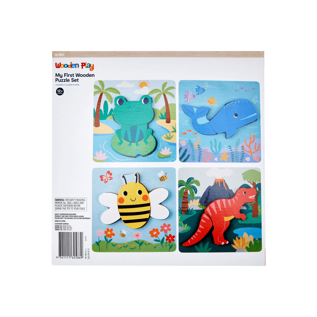 6 4 Pack My First Wooden Puzzle Set, 6 of 6