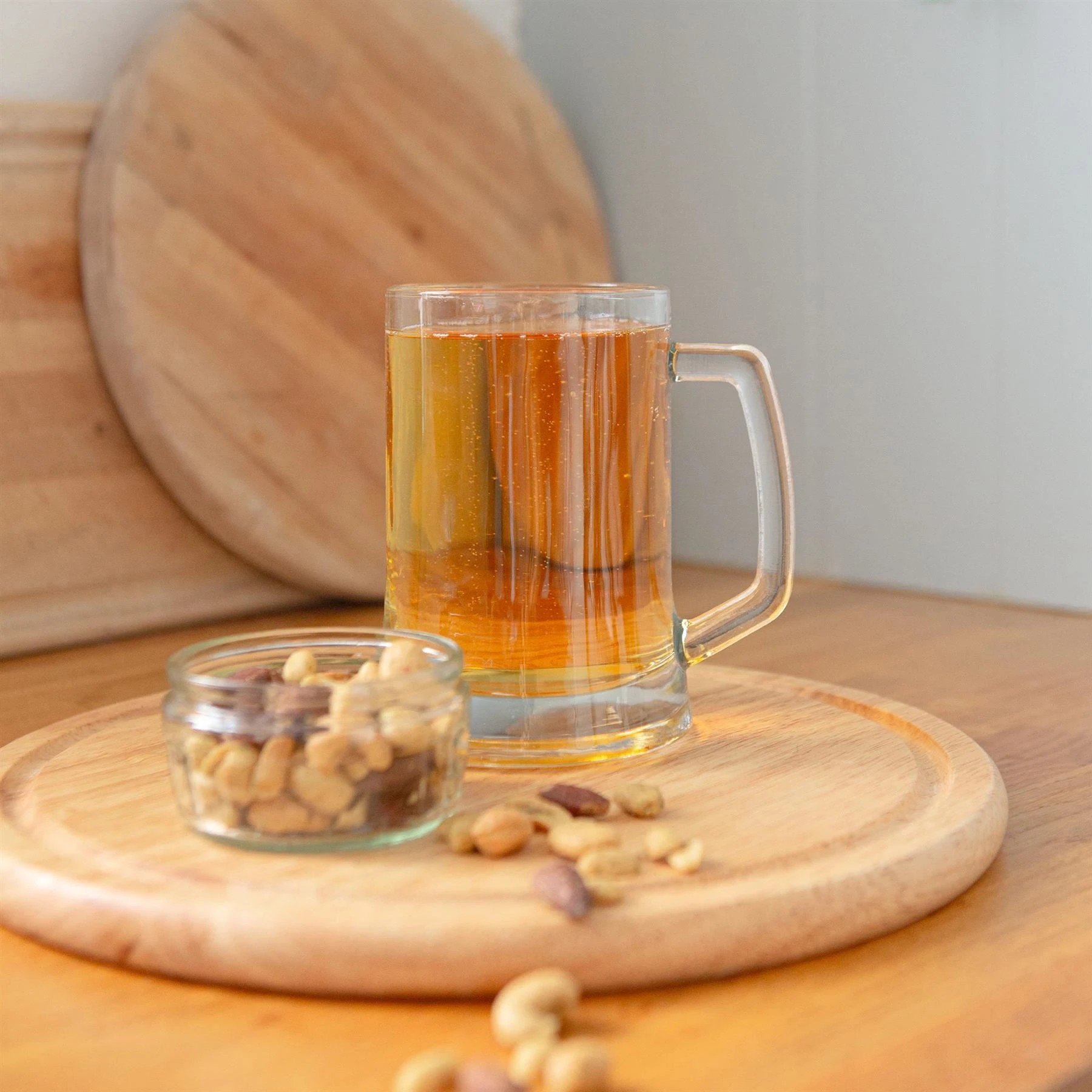 4 Rink Drink Glass Beer Mugs - 500ml - Pack of 4 - Clear, 4 of 7