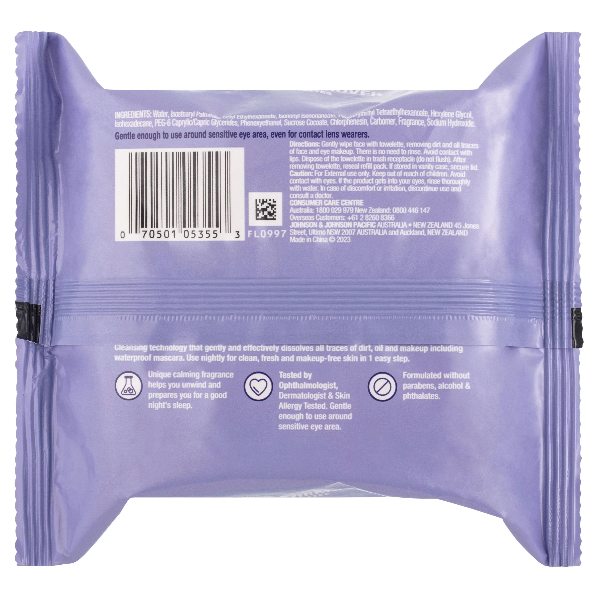 2 Neutrogena Night Calming Makeup Remover Cleansing Towelettes 25 Pack, 2 of 5