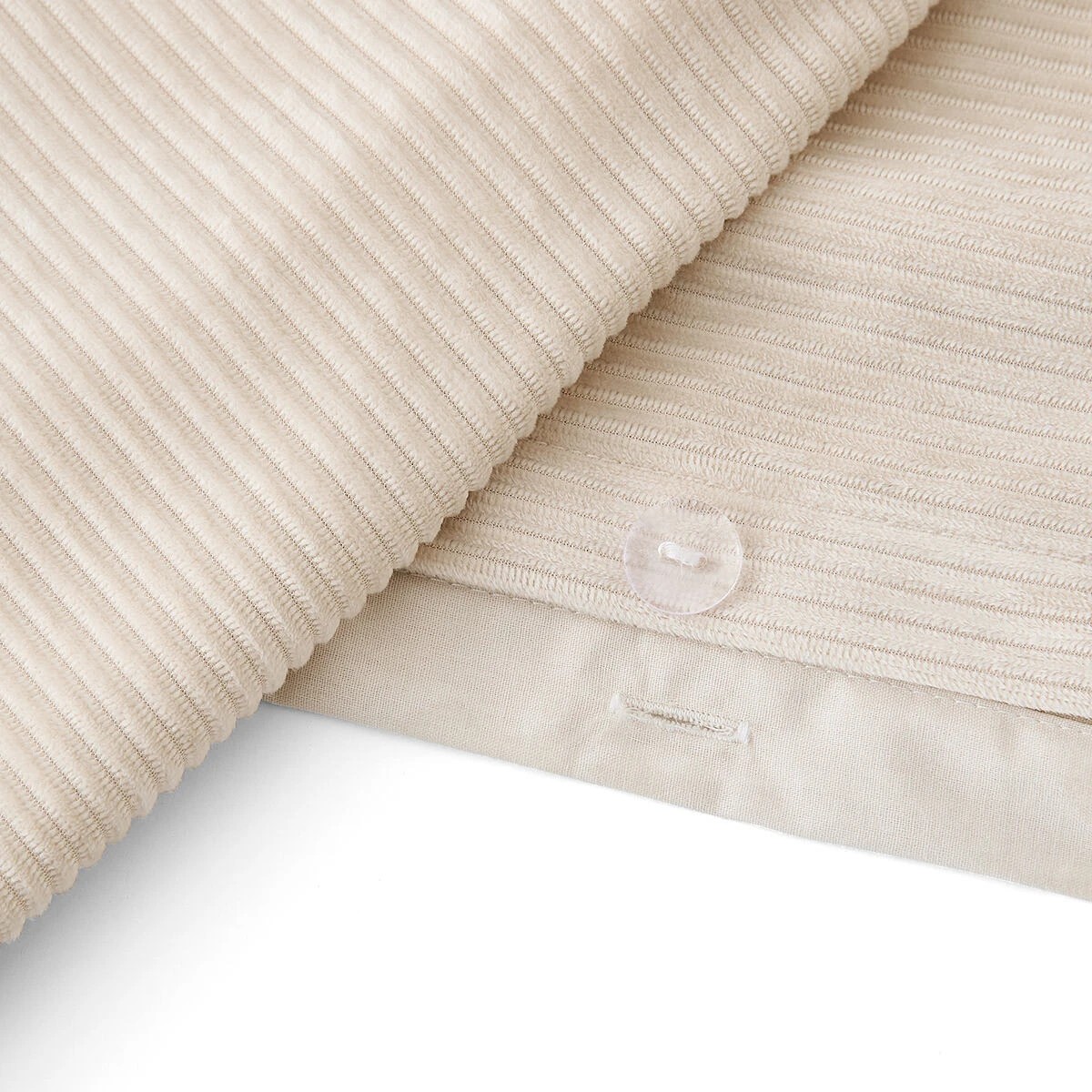 6 Corduroy Quilt Cover Set - Queen Bed, Natural, 6 of 7