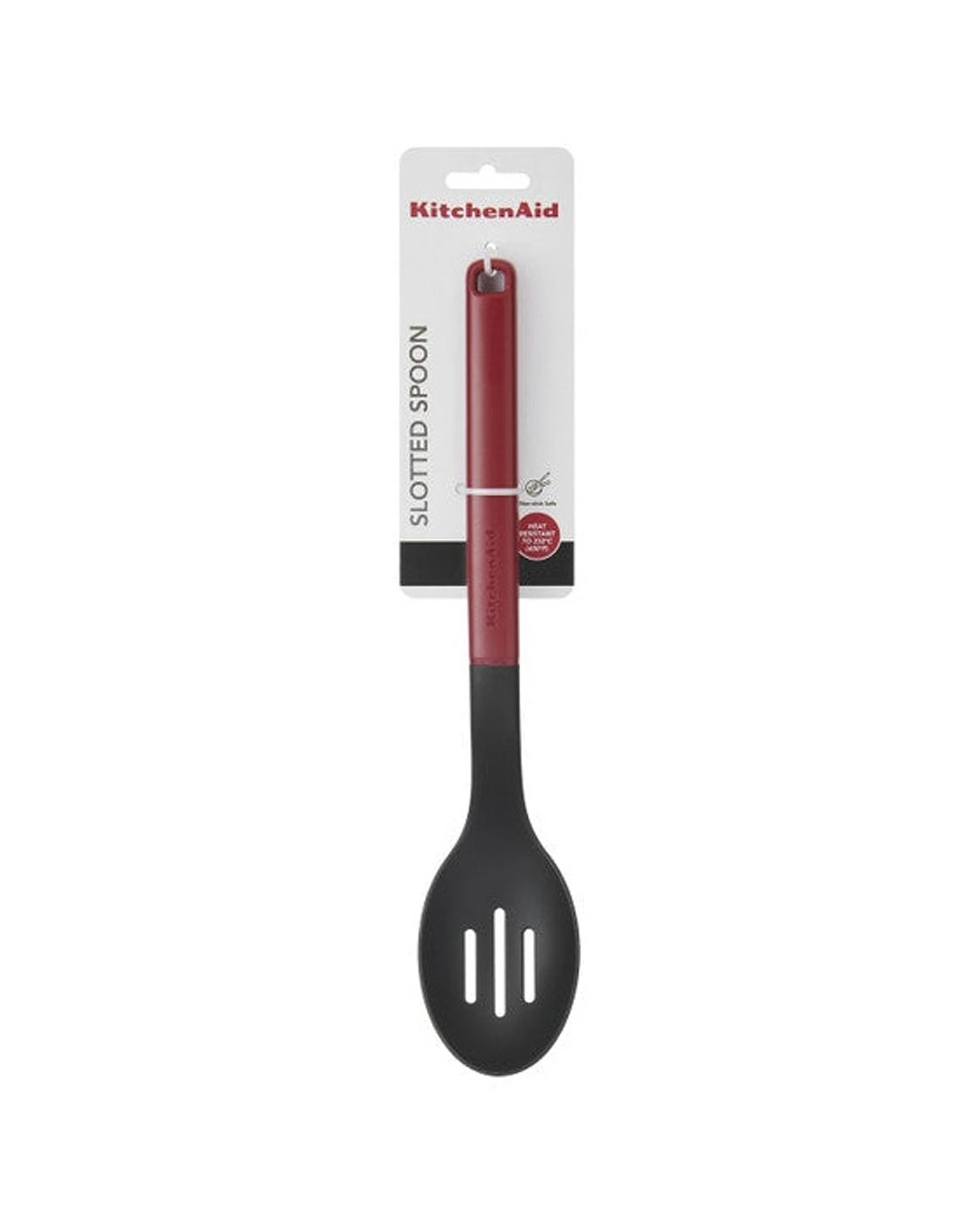 3 KitchenAid Heat Resistant Slotted Spoon Oversized Draining Head 34cm - Red, 3 of 3