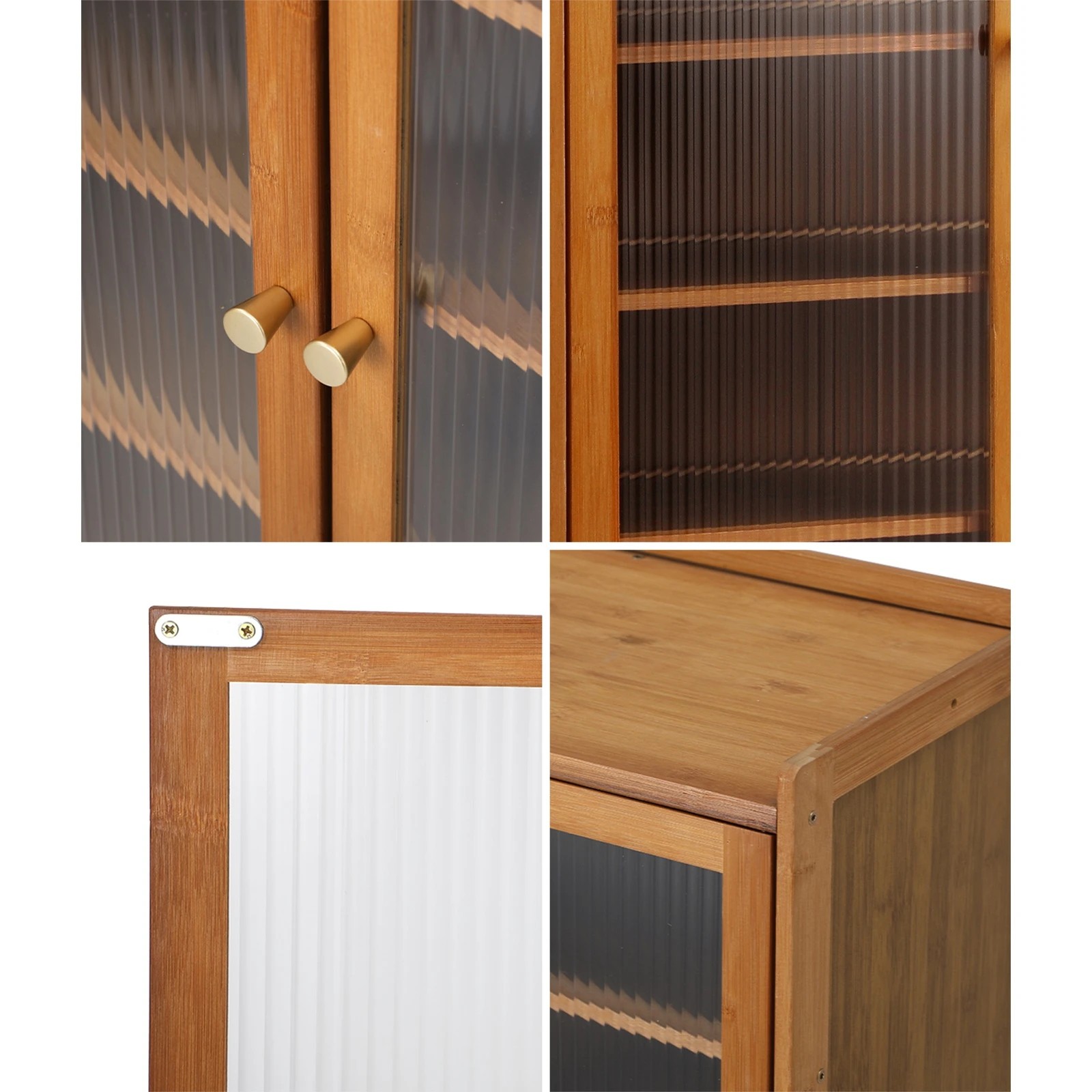 4 Oikiture Shoe Cabinet Shoes Storage Rack Organiser 3 Doors Shelf
 - Brown, 4 of 8