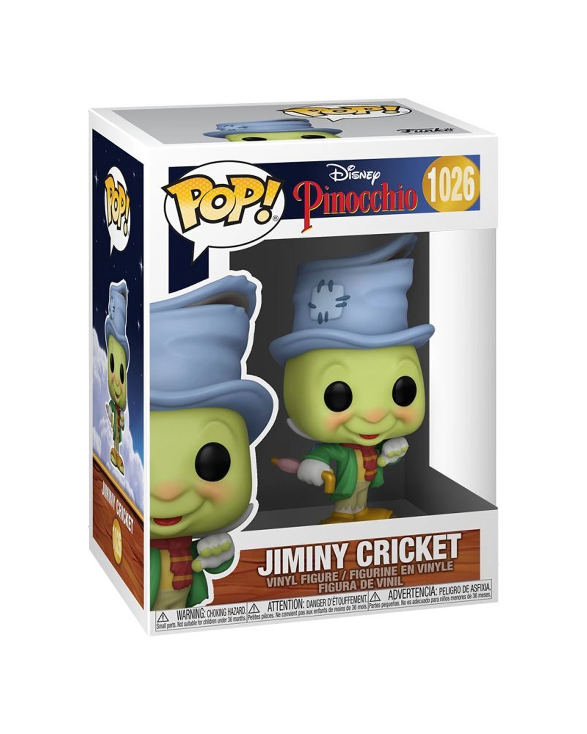 2 POP Vinyl Figurine Pinocchio - Street Jiminy 80Th Anniv - Collectible 10cm - Multi, 2 of 3