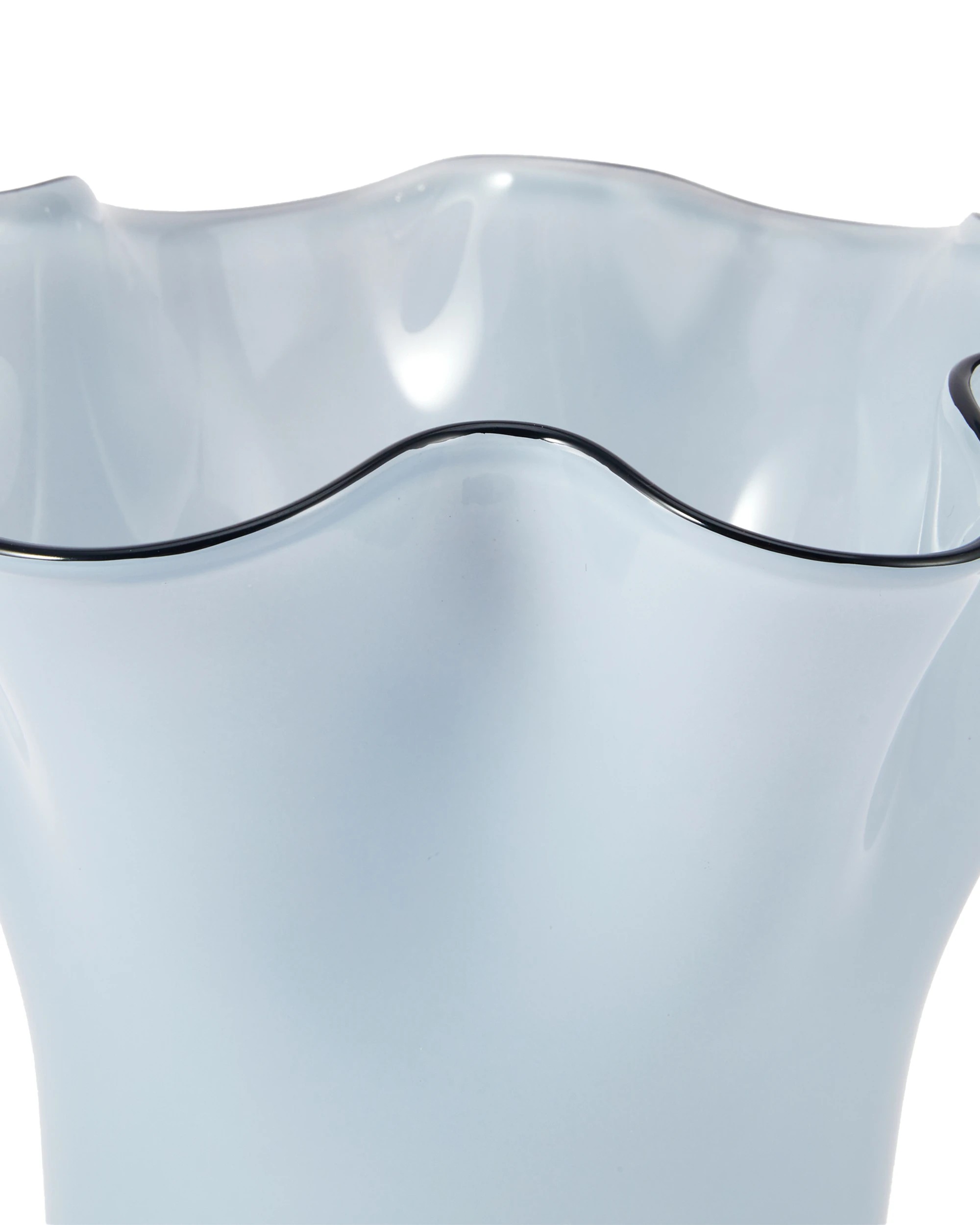 4 Ruffle Blue Glass Vase, 4 of 5