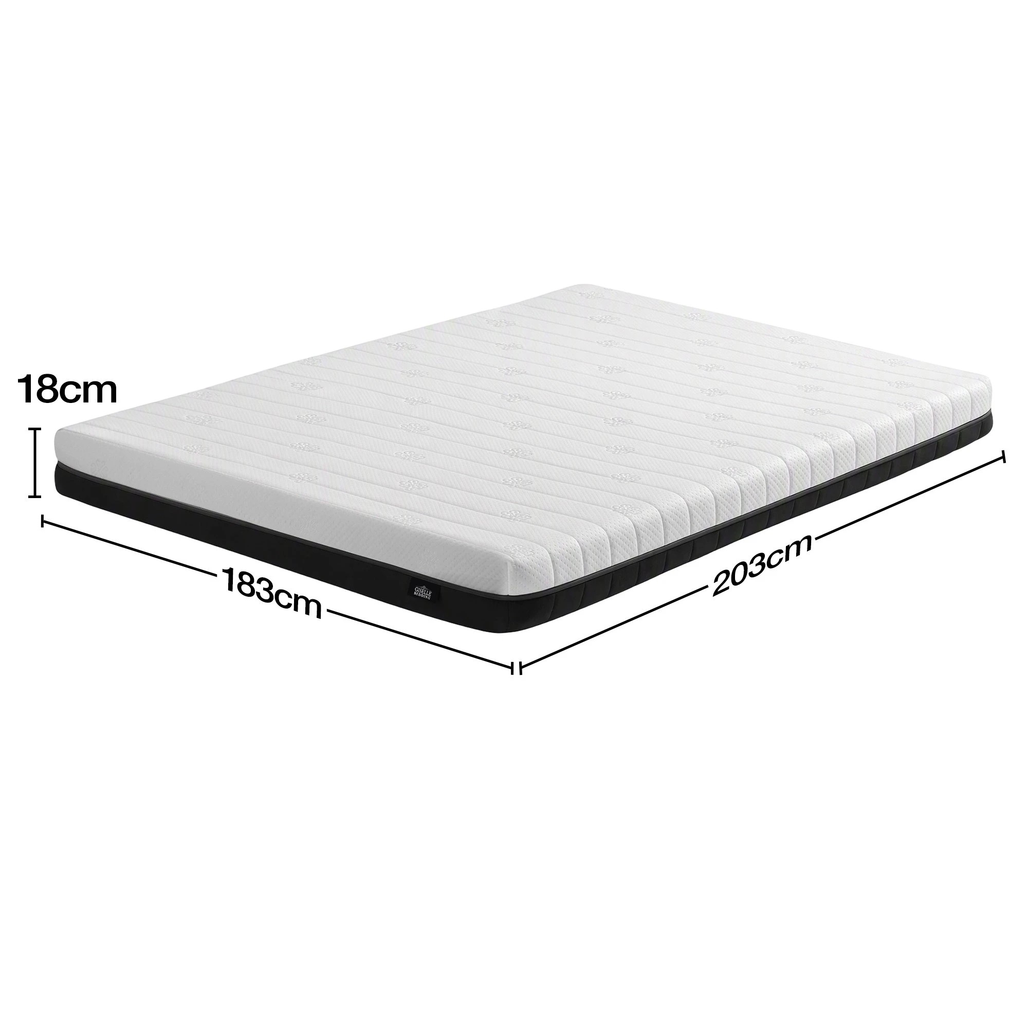 1 Giselle Bedding 18cm Memory Foam Mattress Dual Feel Reversible Foam - King Bed - Multi, 1 of 10