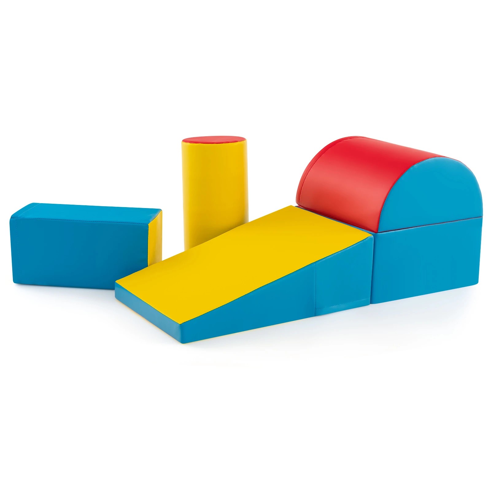 1 Costway 5PCS Soft Foam Blocks Climb Crawl & Slide Playset, 1 of 1