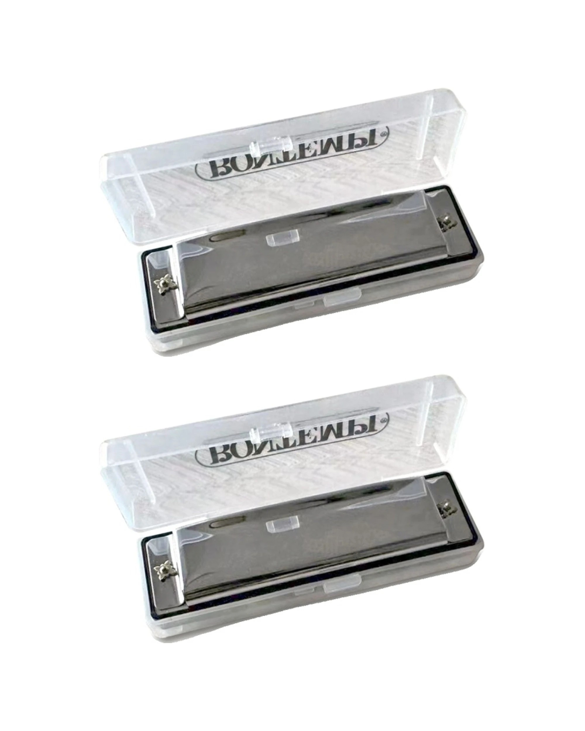 1 Bontempi 2PK Metal Harmonica 10 Note With Plastic Case Compact Music Instrument - Multi, 1 of 4