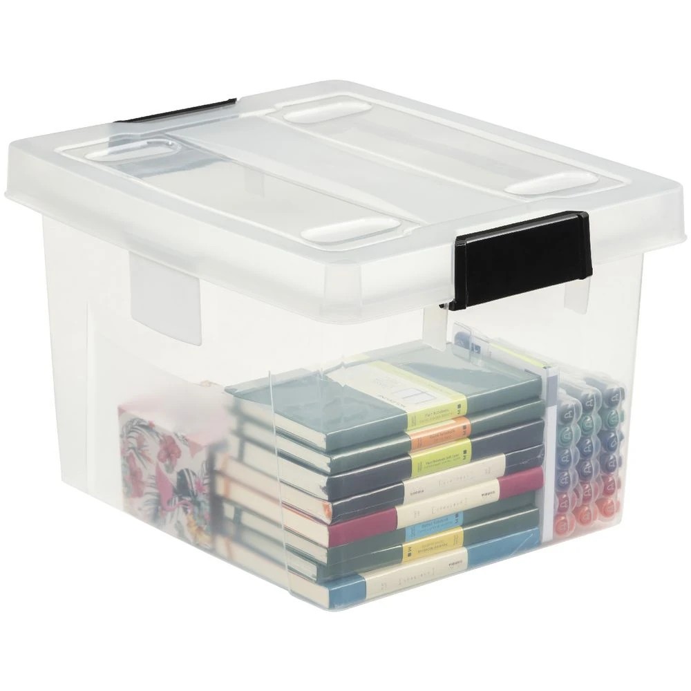 9 Ezy Storage 30L File Box Clear, 9 of 9