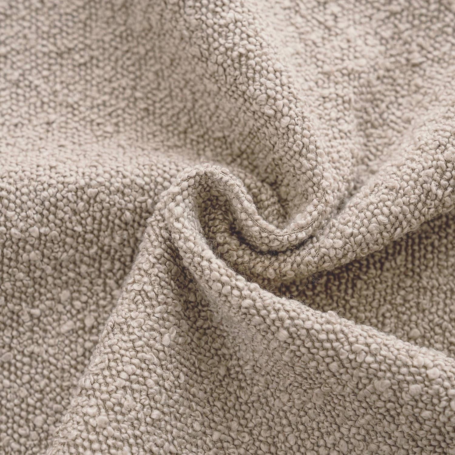 2 Gioia Casa 2-Pack Bouclé Cushion Covers 30x50cm - Oatmeal, 2 of 2