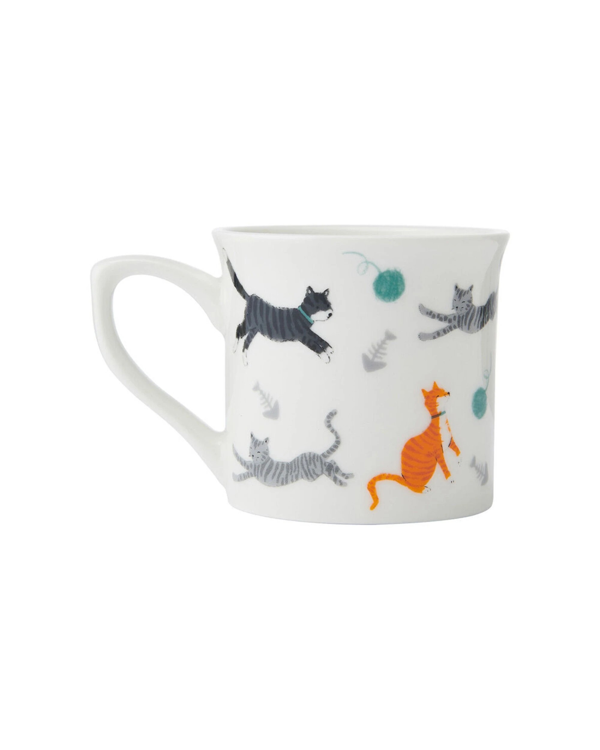3 Mikasa 4PK Cat Fluted Coffee Mug Cup 250ml Fine China Microwave Dishwasher Safe - Multi, 3 of 6