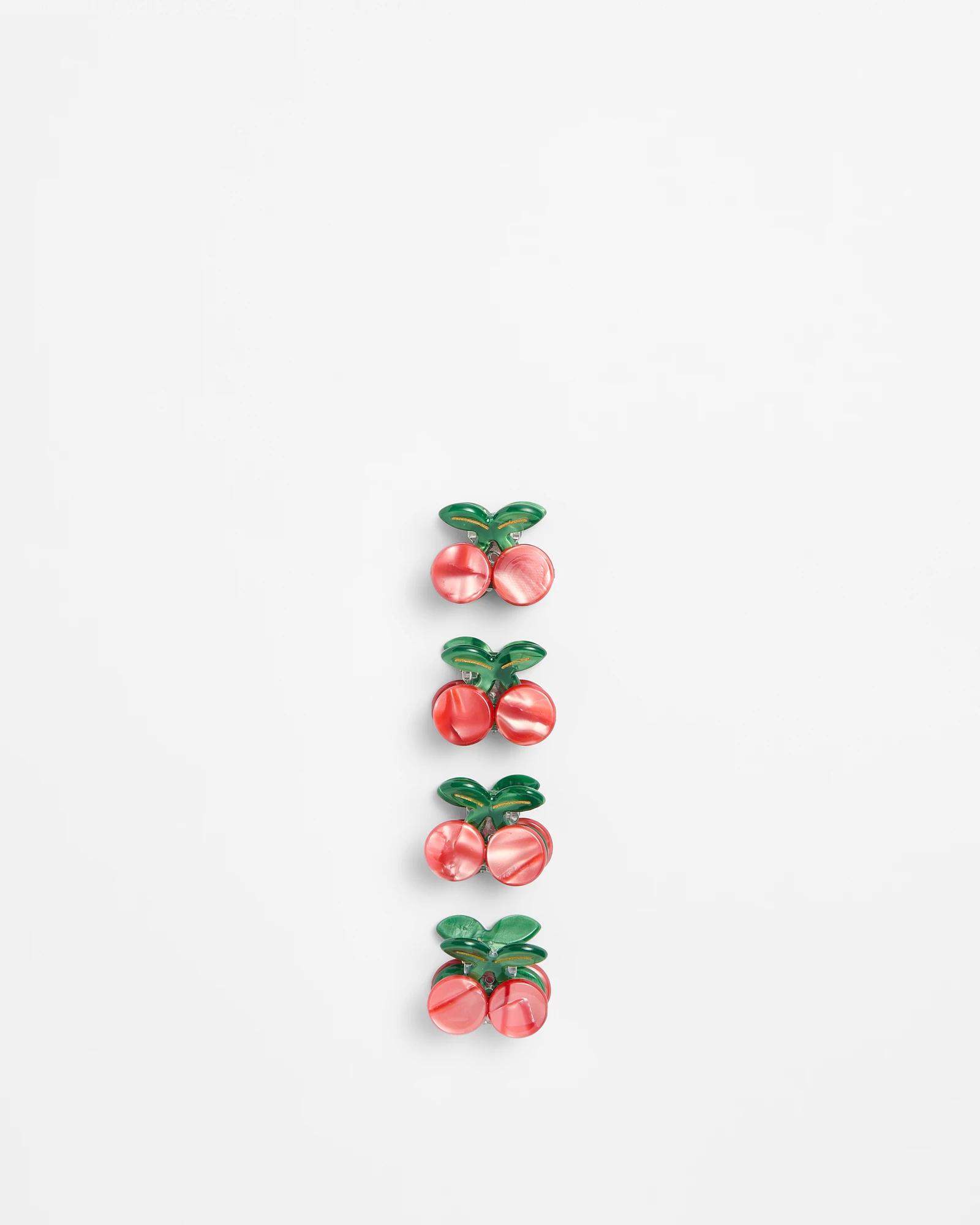 1 Target 4 Pack Mini Cherry Claw Clips RED, 1 of 1