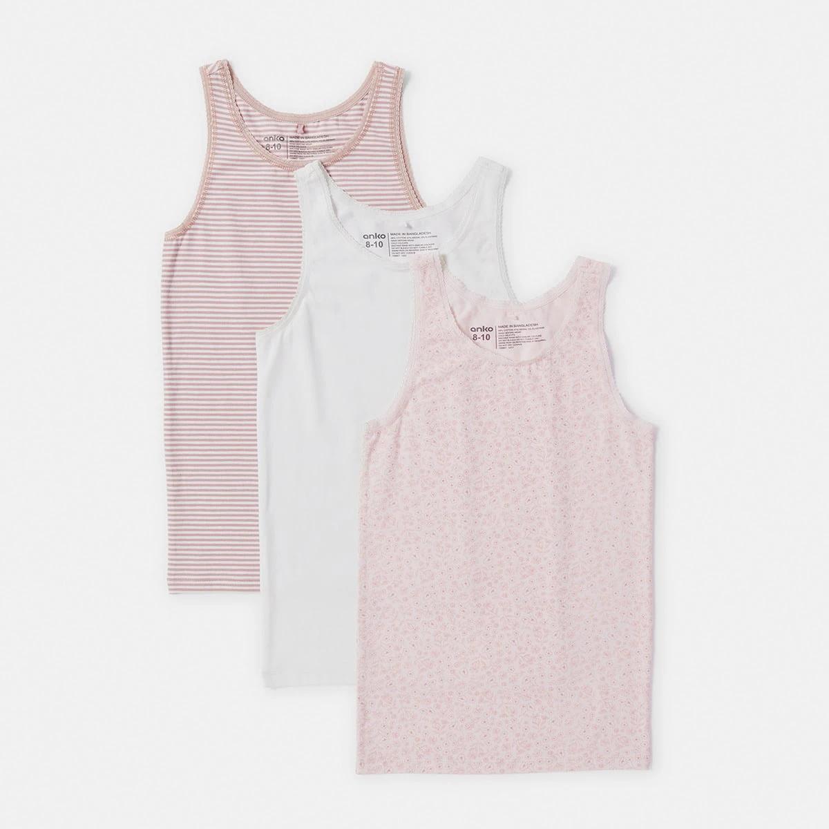 1 3 Pack Super Soft Singlets Floral, 1 of 5