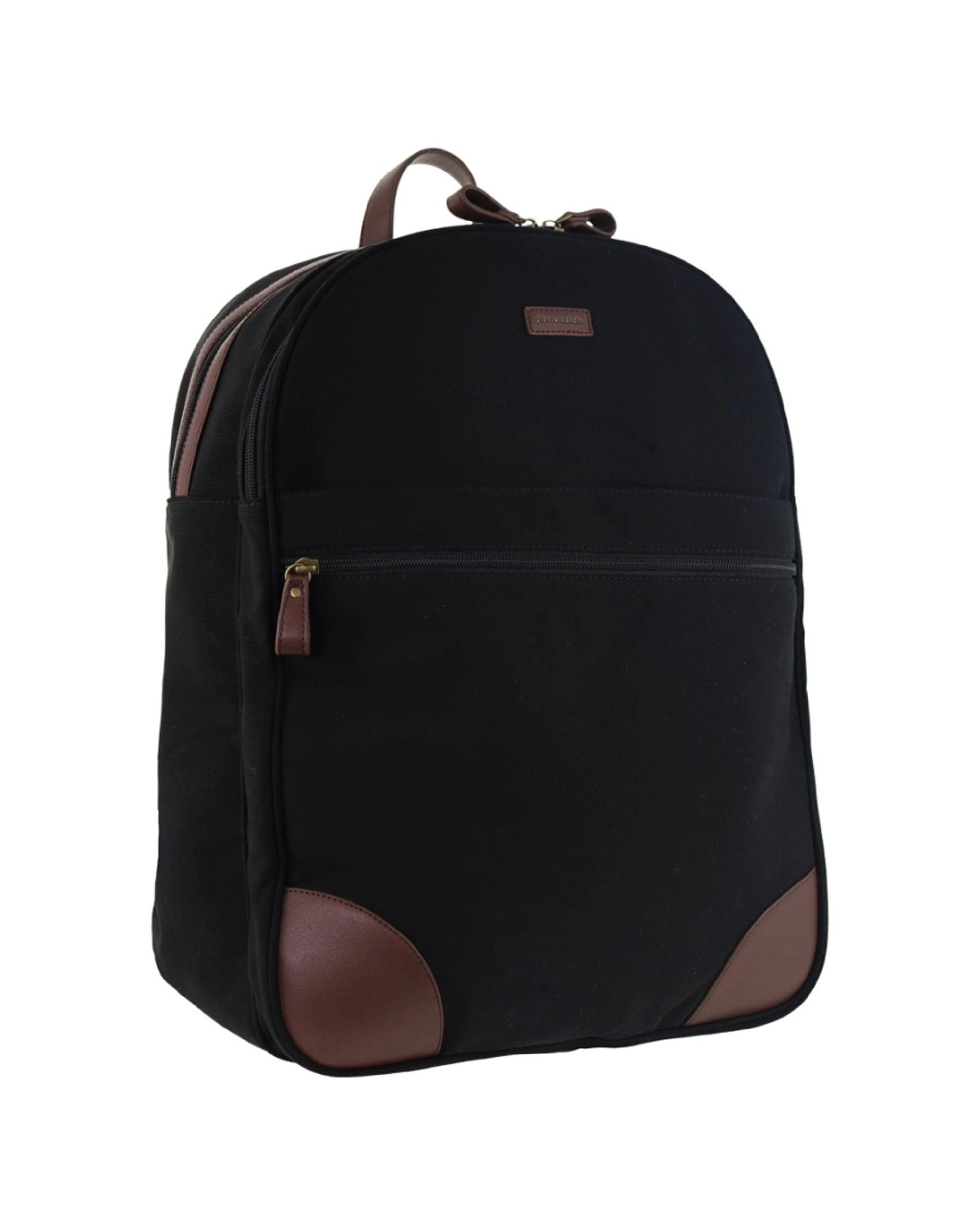 1 Pierre Cardin Men's Nomad Canvas Backpack With Adjustable Straps 35x22x45cm - Black, 1 of 4