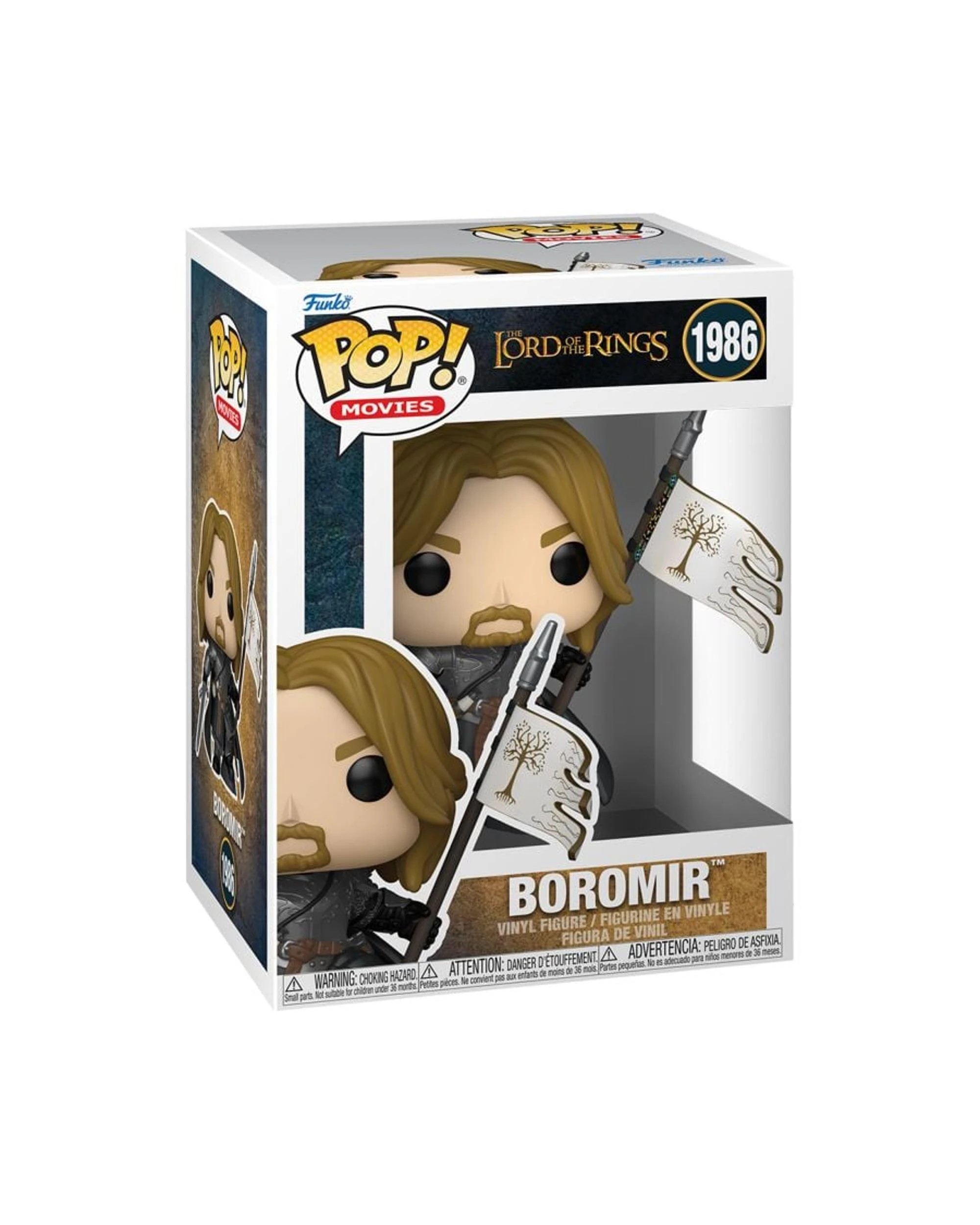 3 The Lord of the Rings Boromir with Gondor Flag Funko POP! Vinyl, 3 of 3
