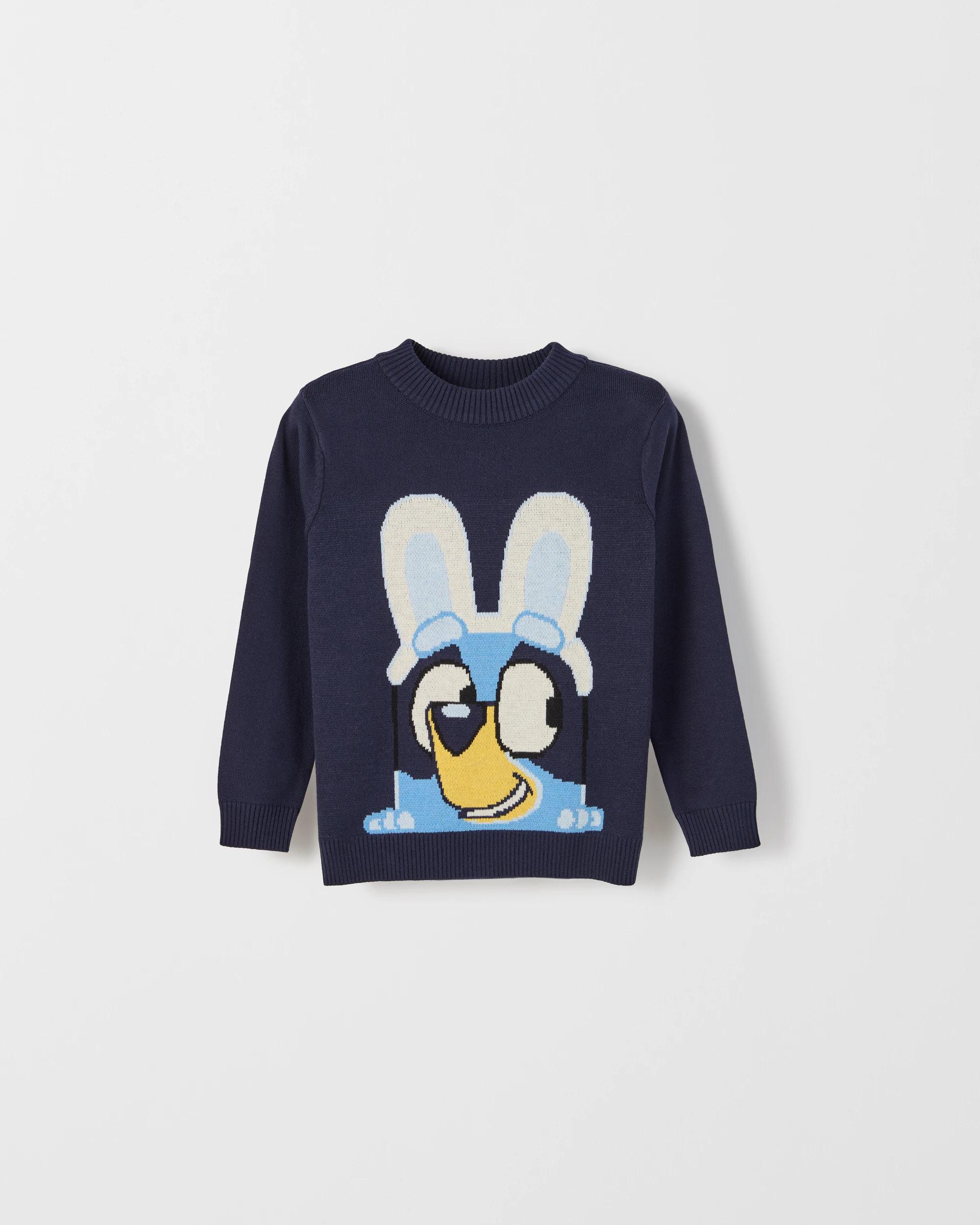 1 Bluey Easter Knit Jumper NAVY, 1 of 1
