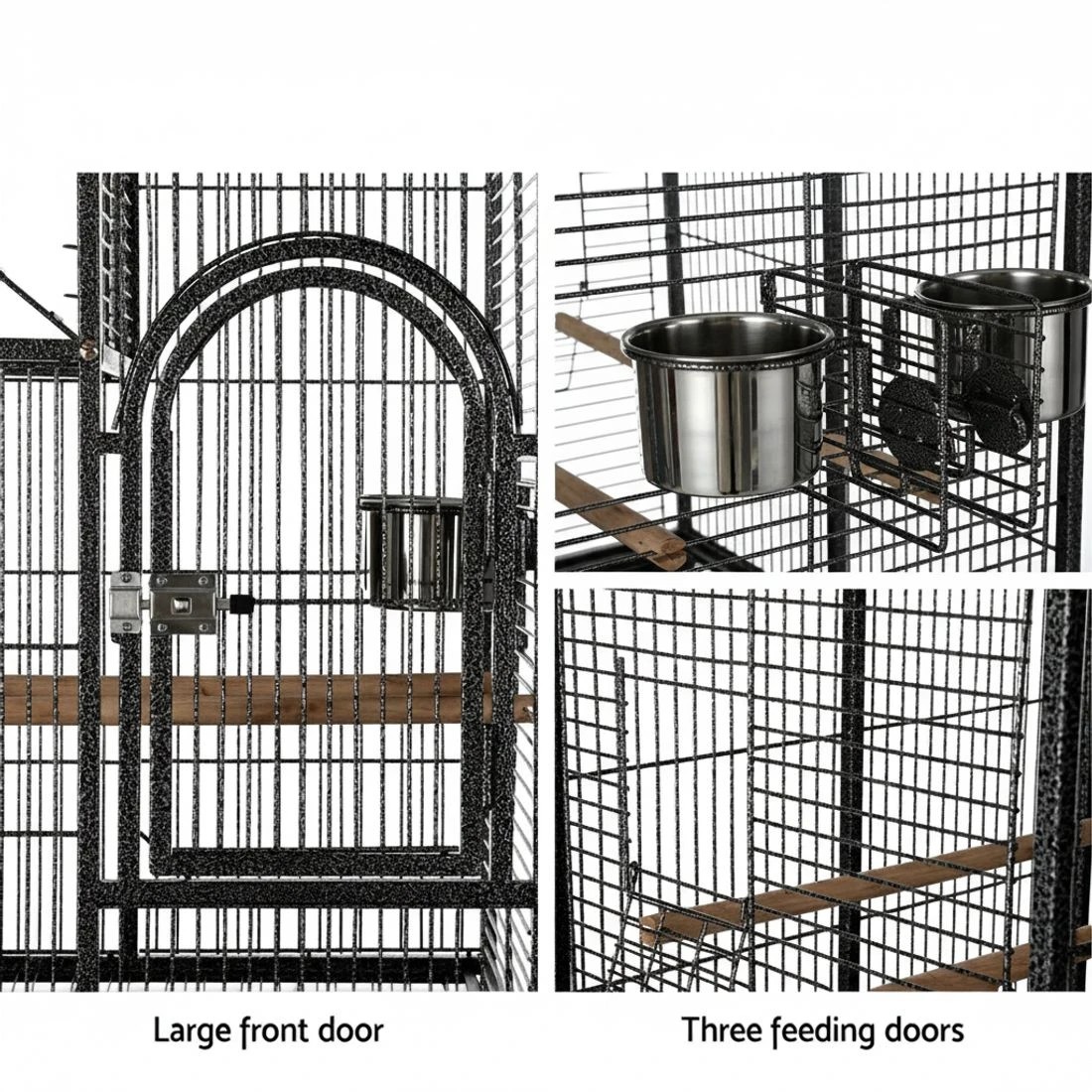6 i.Pet Bird Cage 153cm Large Aviary - Black, 6 of 6