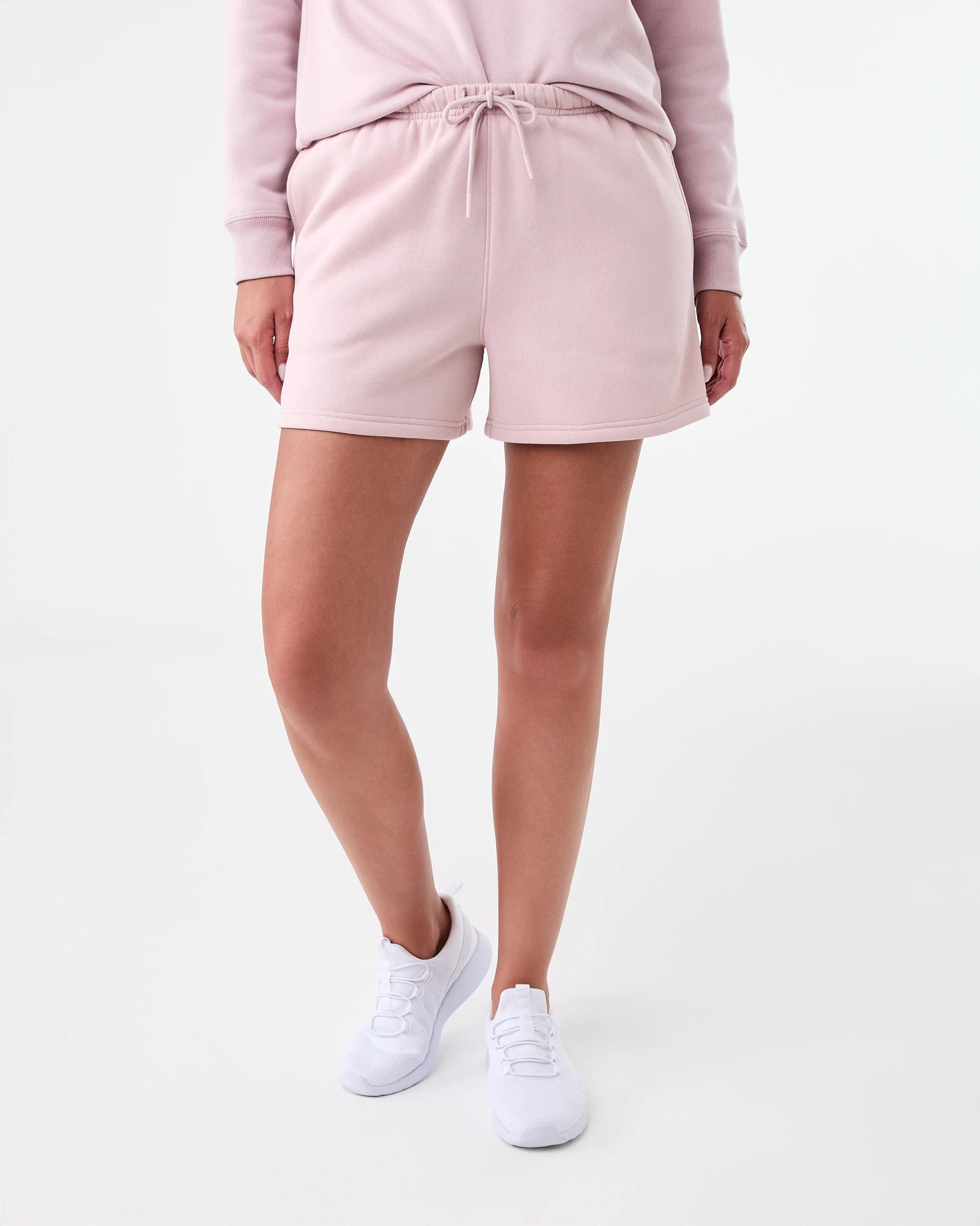 6 Active Womens Fleece Shorts Sol B Pink, 6 of 7