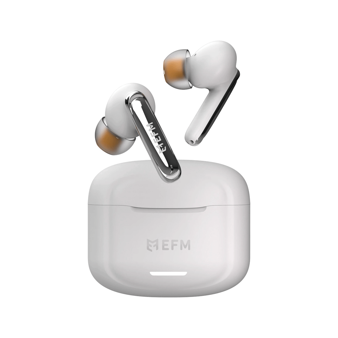 1 EFM TWS In-Ear Wireless Earbuds Active Noise Cancelling ANC ENC Bluetooth 5.3 - White, 1 of 6
