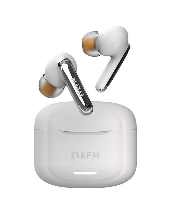 EFM TWS In-Ear Wireless Earbuds Active Noise Cancelling ANC ENC Bluetooth 5.3 - White