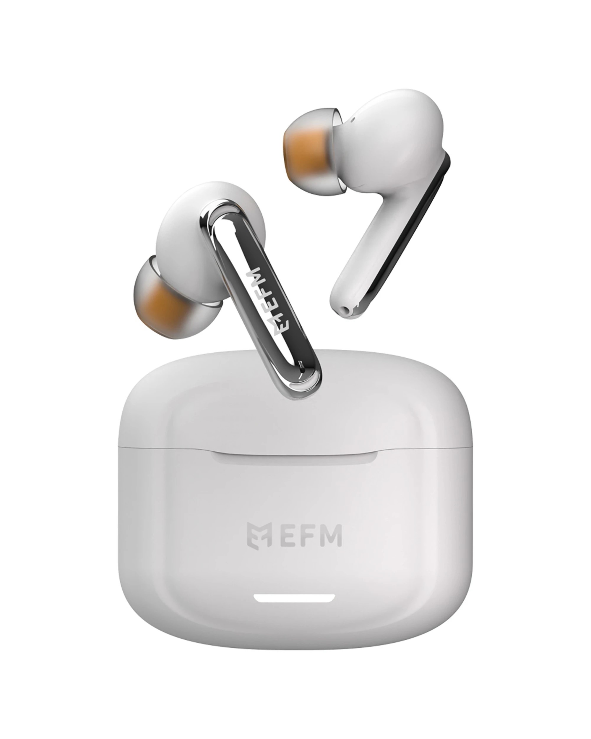 1 EFM TWS In-Ear Wireless Earbuds Active Noise Cancelling ANC ENC Bluetooth 5.3 - White, 1 of 6