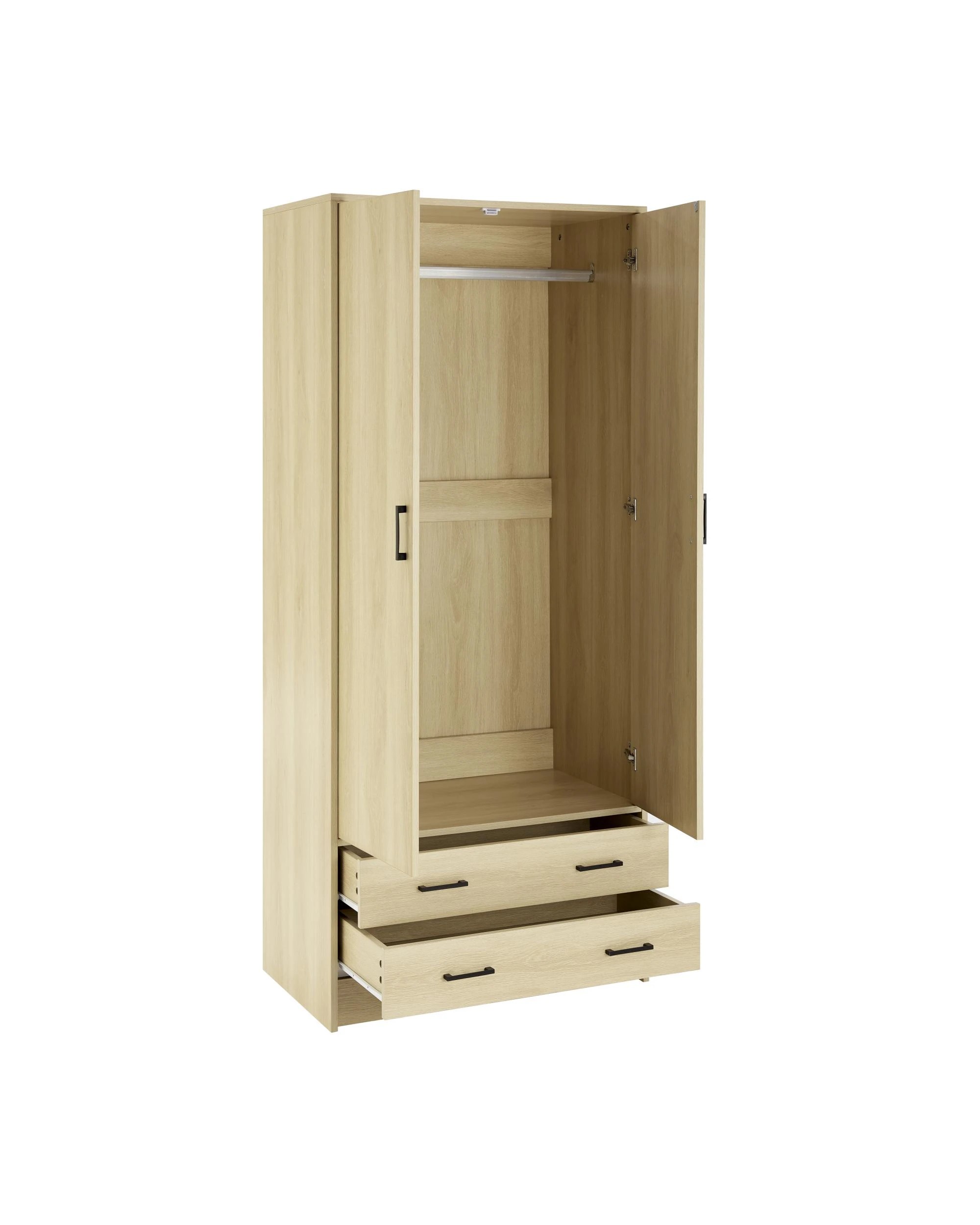5 Kodu Wardrobe 2 Doors 2 Drawers - Natural, 5 of 10