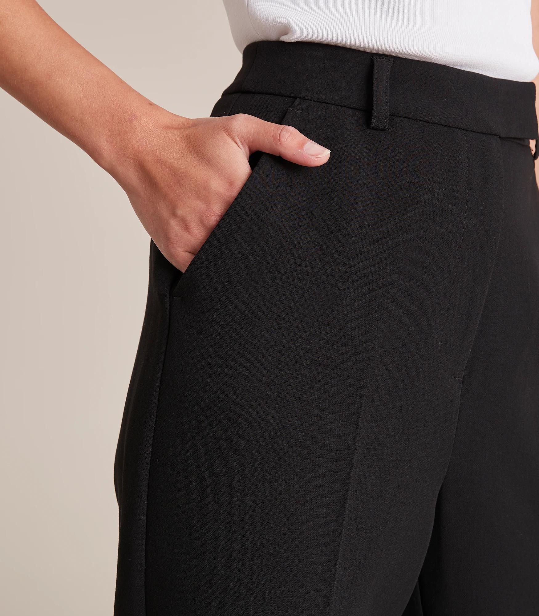 8 High Waist Tapered Full Length Pants - Preview BLACK, 8 of 10