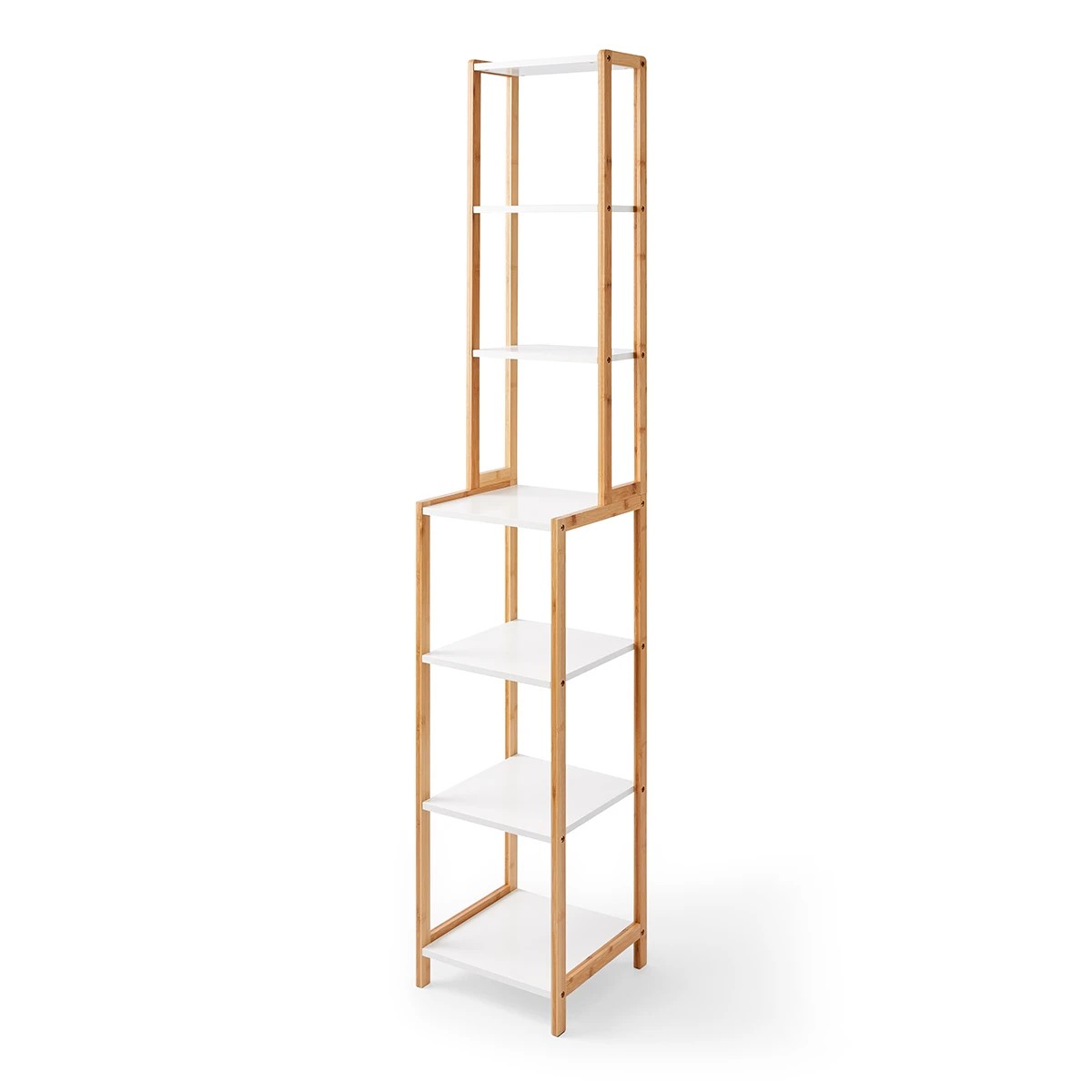 6 Bamboo and White 7 Tier Shelf, 6 of 11