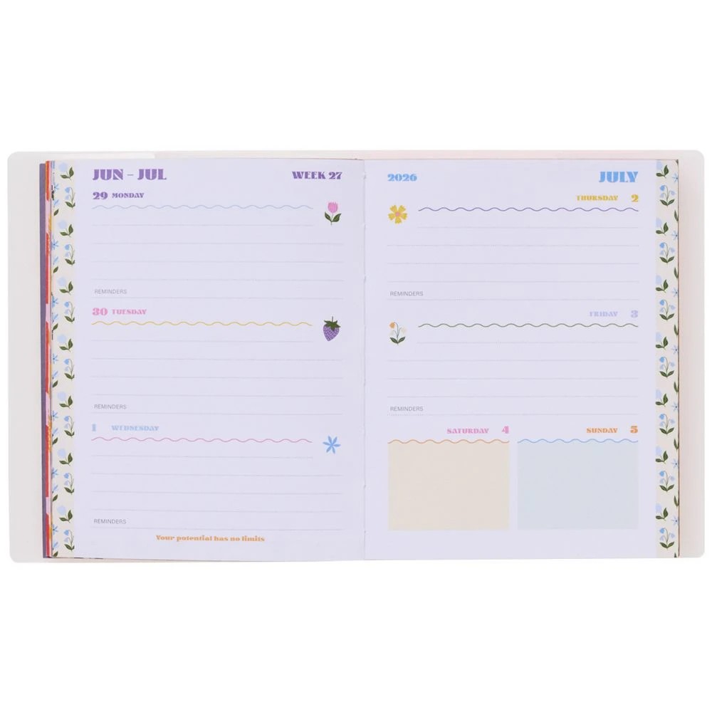 7 Otto Small Week to View FY26/27 Diary Whimsy Cream, 7 of 7