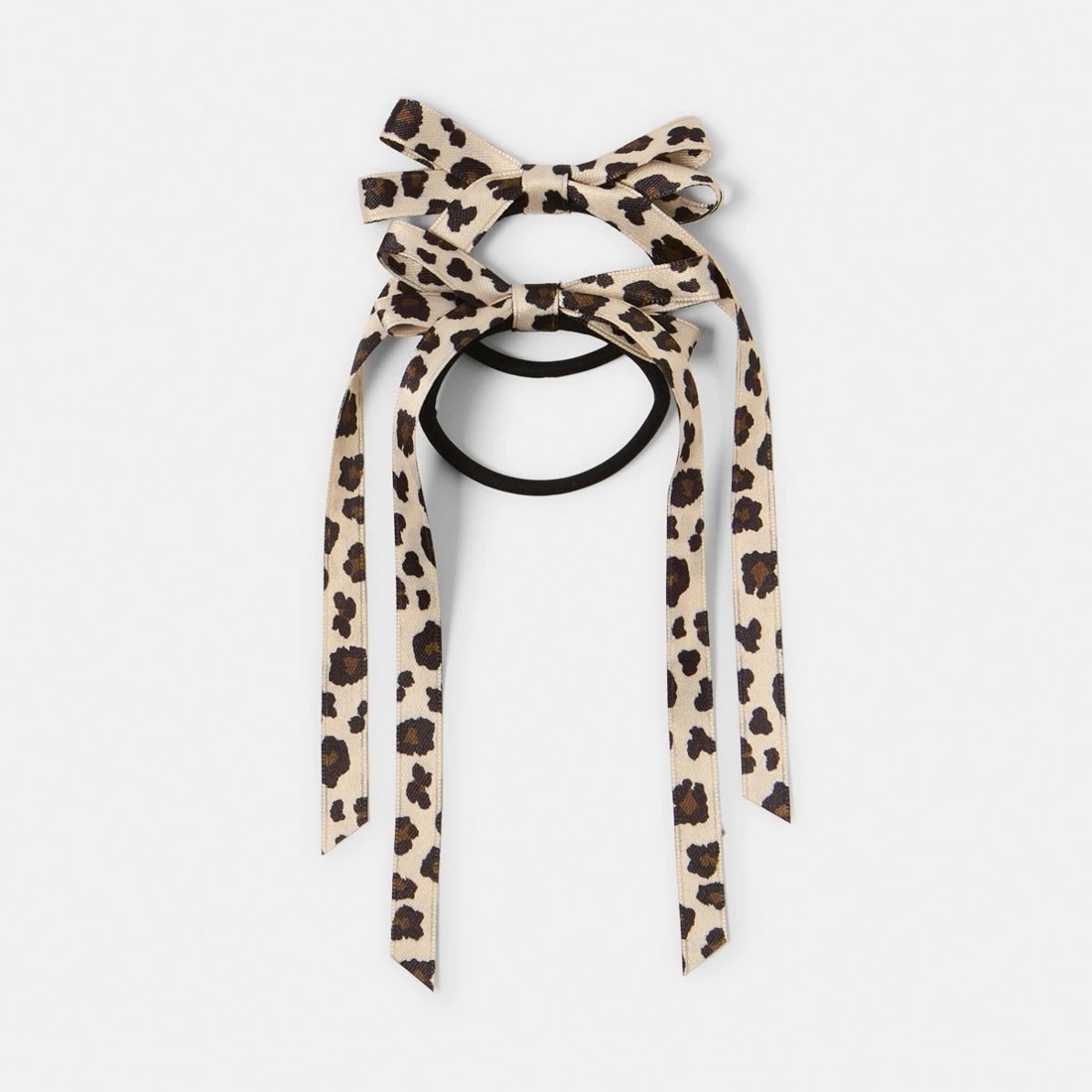 1 2 Pack Leopard Bow Hair Ties, 1 of 4