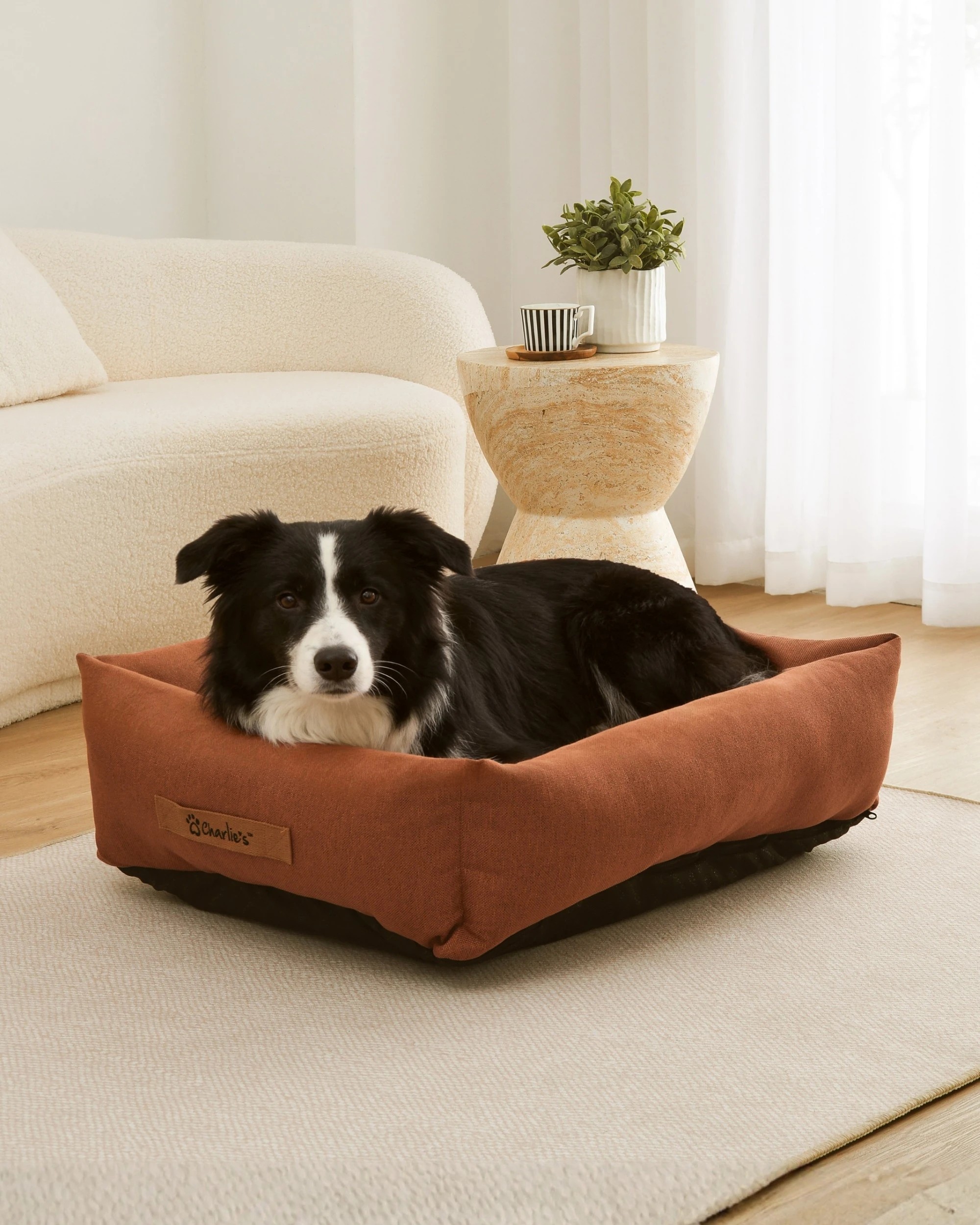 7 Charlie's Brooksy Woven Dog Bed Medium - Rust, 7 of 10