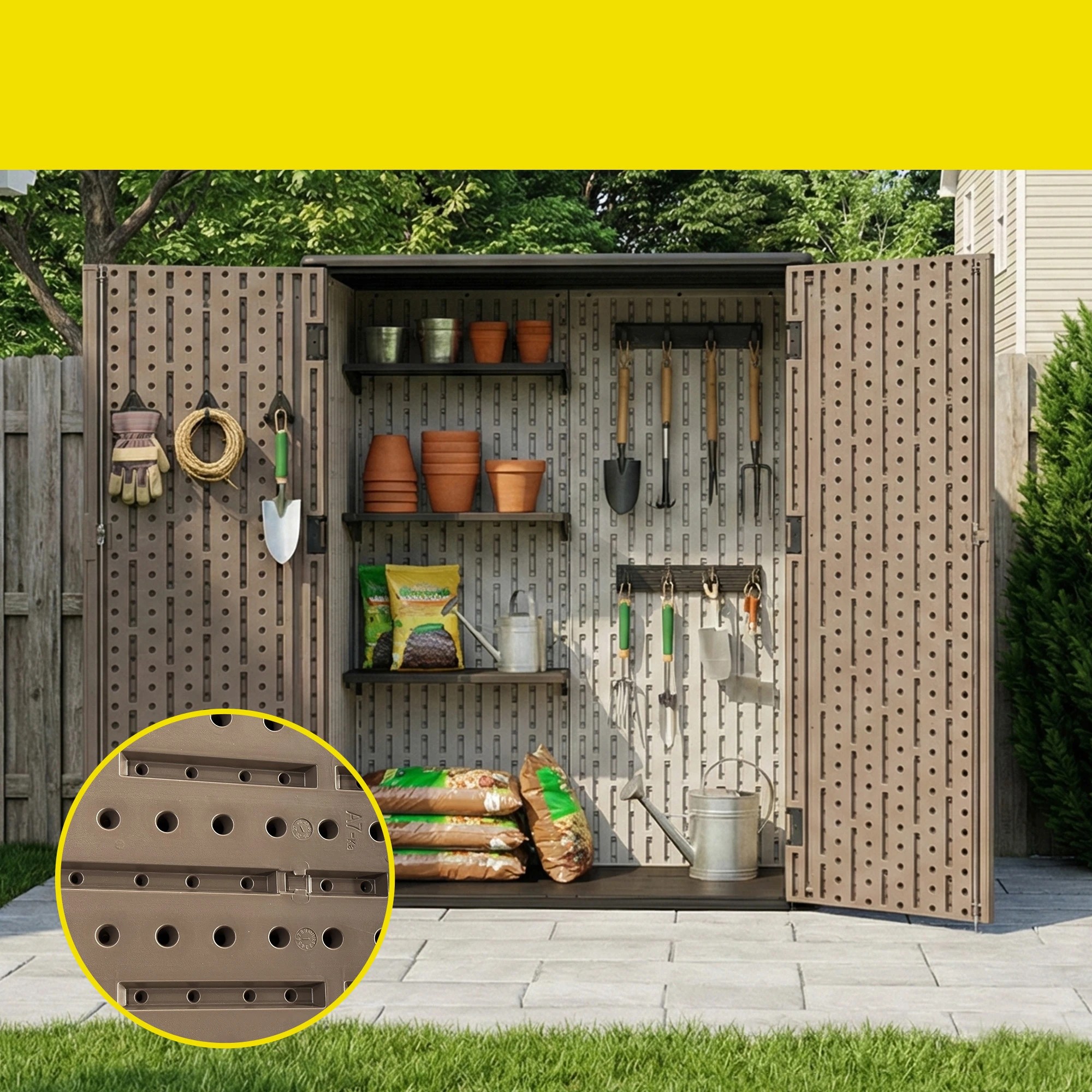 6 Giantz Garden Shed Outdoor Storage Shed Tool Workshop with Lockable Doors - Multi, 6 of 8