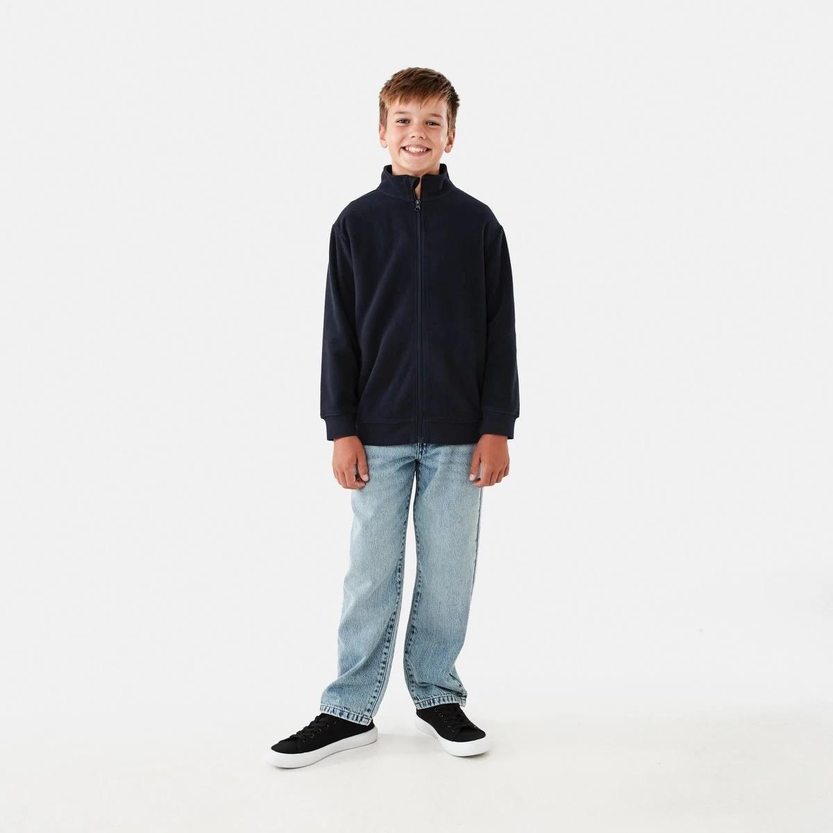 7 Zip Through Polar Fleece Sweatshirt Nvy Sphire, 7 of 10