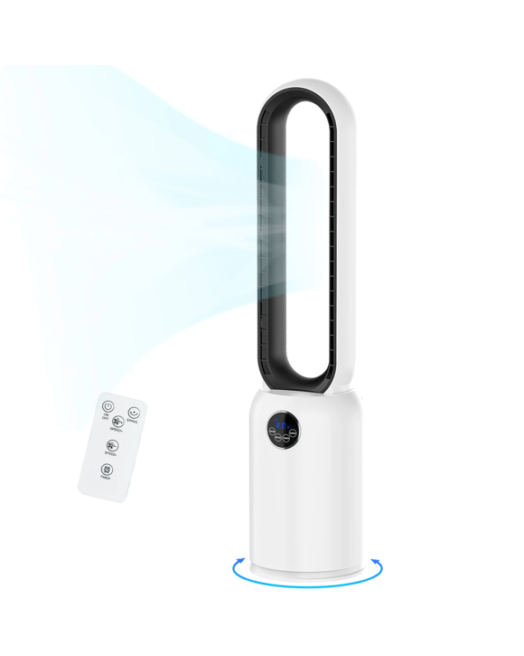 Advwin Bladeless Tower Fan, Portable Floor Fan with Air Purifier [New Model 20% Air Flow Up]