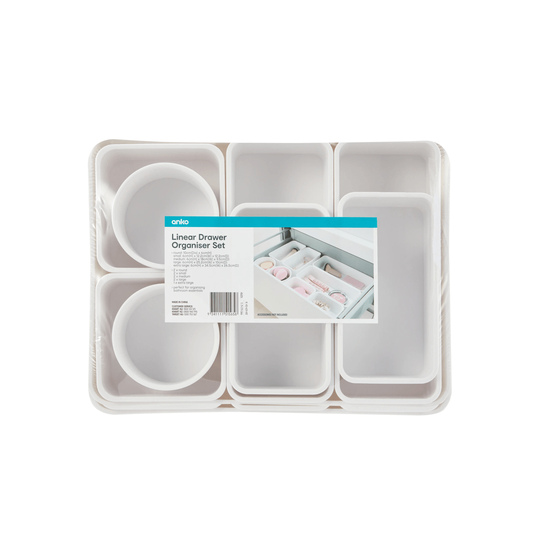 9 Linear Drawer Organiser Set, 9 of 9