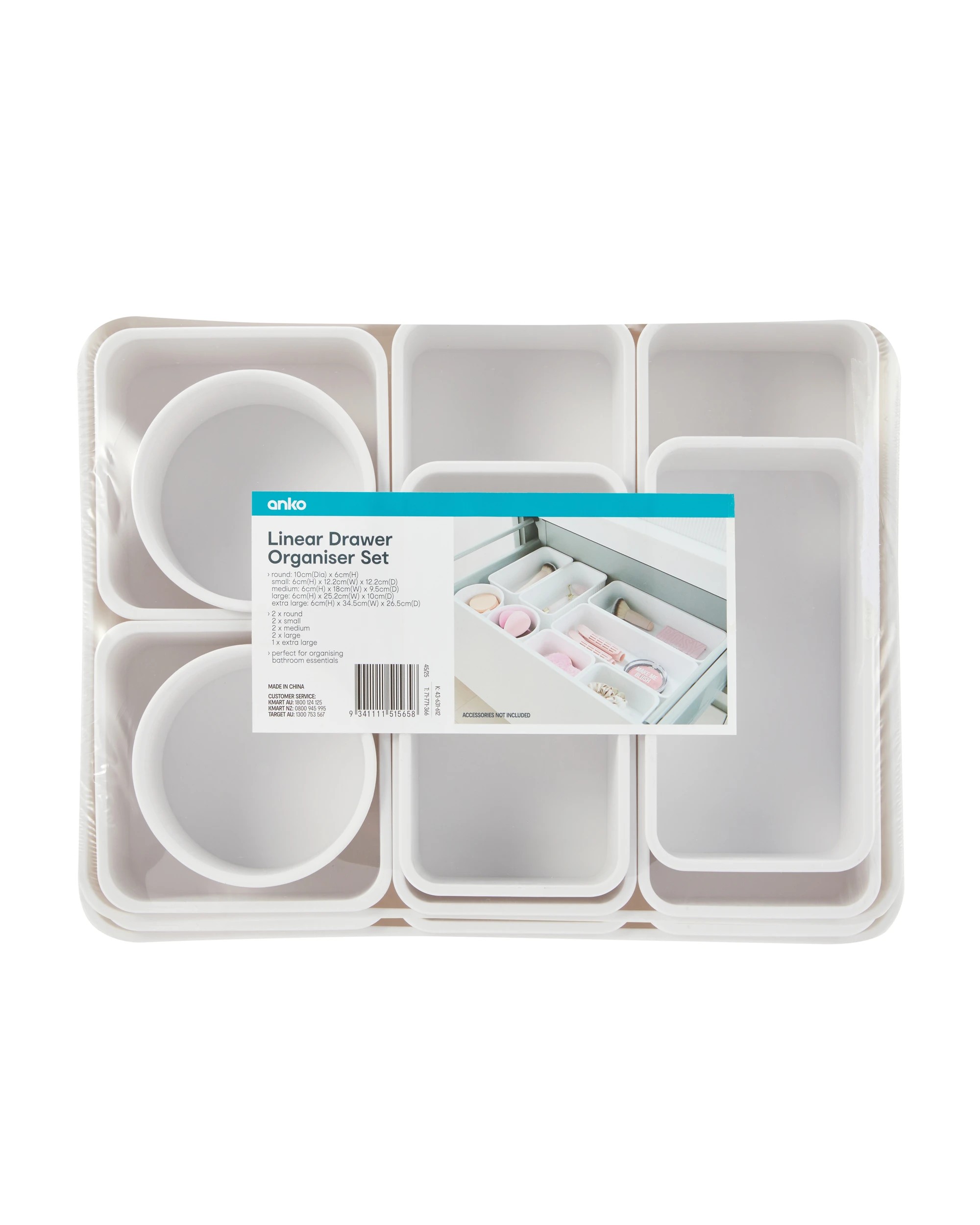 9 Linear Drawer Organiser Set, 9 of 9