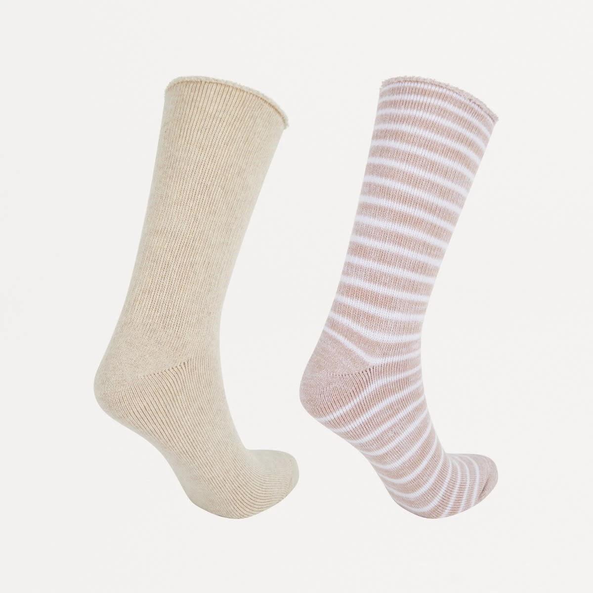 2 2 Pack Outdoor Hiking Socks Pnk Stripe, 2 of 3