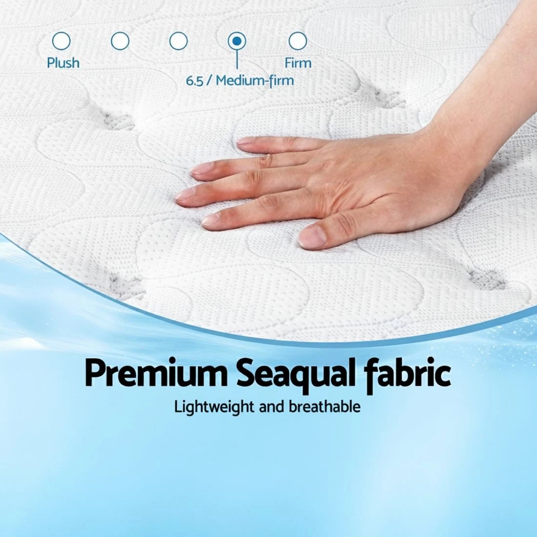 5 Giselle Bedding 30cm Seaqual Fabric Mattress Gel Foam Pocket Spring Single Size - Multi, 5 of 6