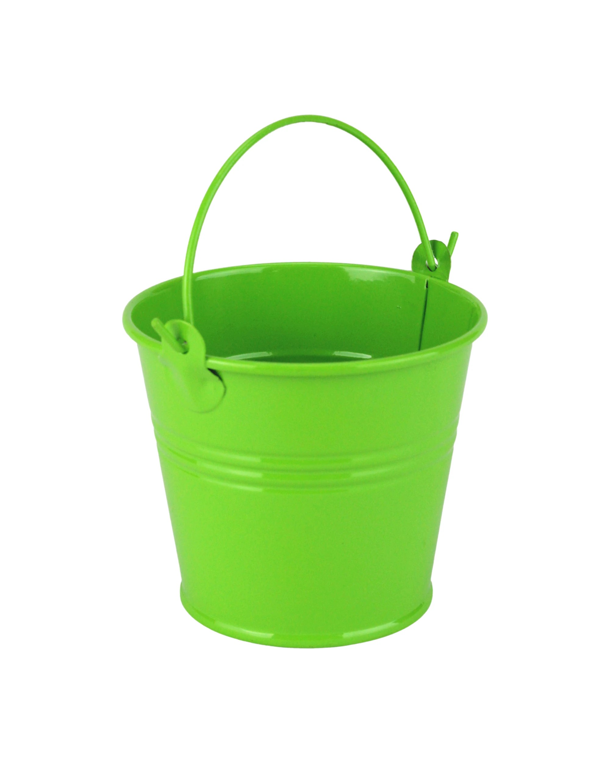 1 Partyrama Small Lime Metal Favour Bucket 7cm - Green, 1 of 1