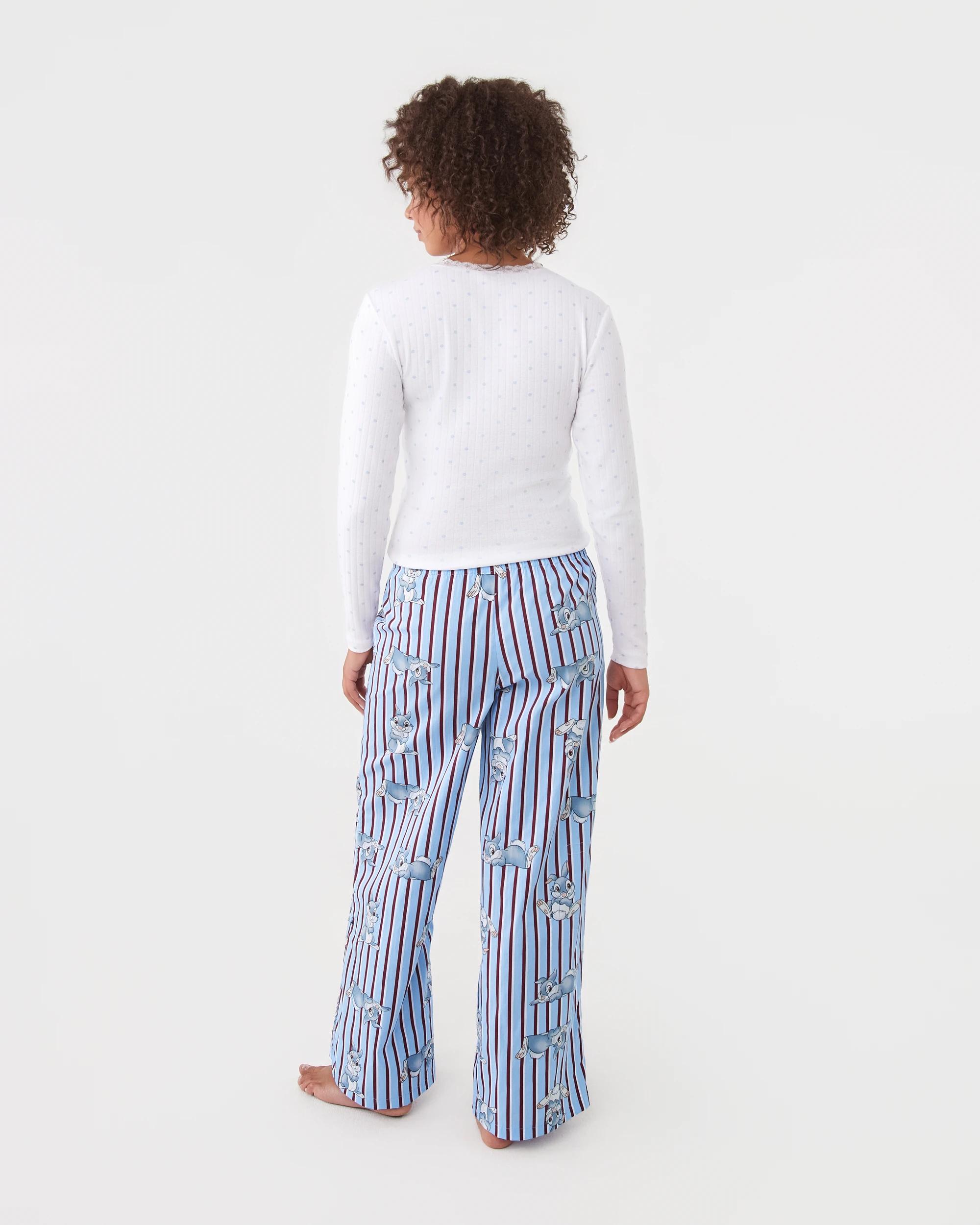 3 Thumper License Pointelle Knit Top and Woven Pants Pyjama Set Thumper, 3 of 8