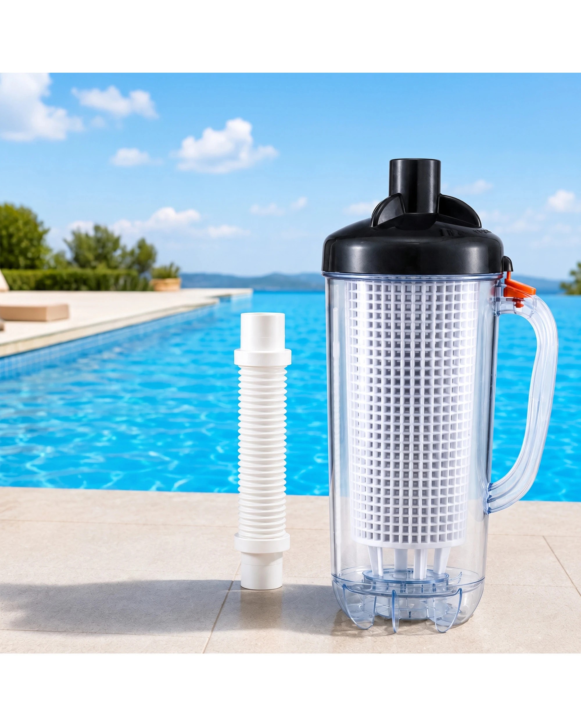 6 HydroActive Pool Leaf Canister Inline Debris Catcher for Suction Cleaners - Black, 6 of 8