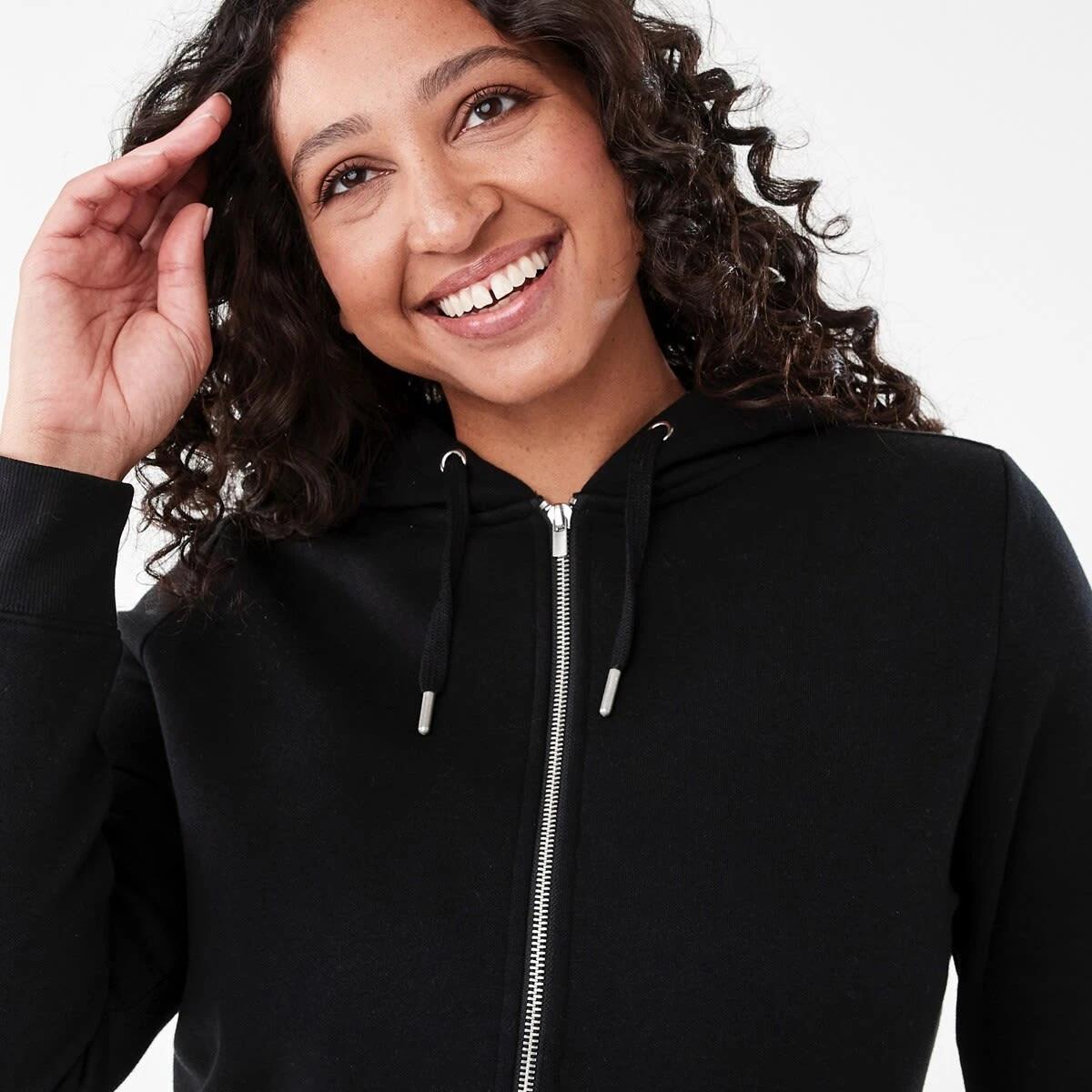 5 Long Sleeve Zip Through Hoodie Black, 5 of 7