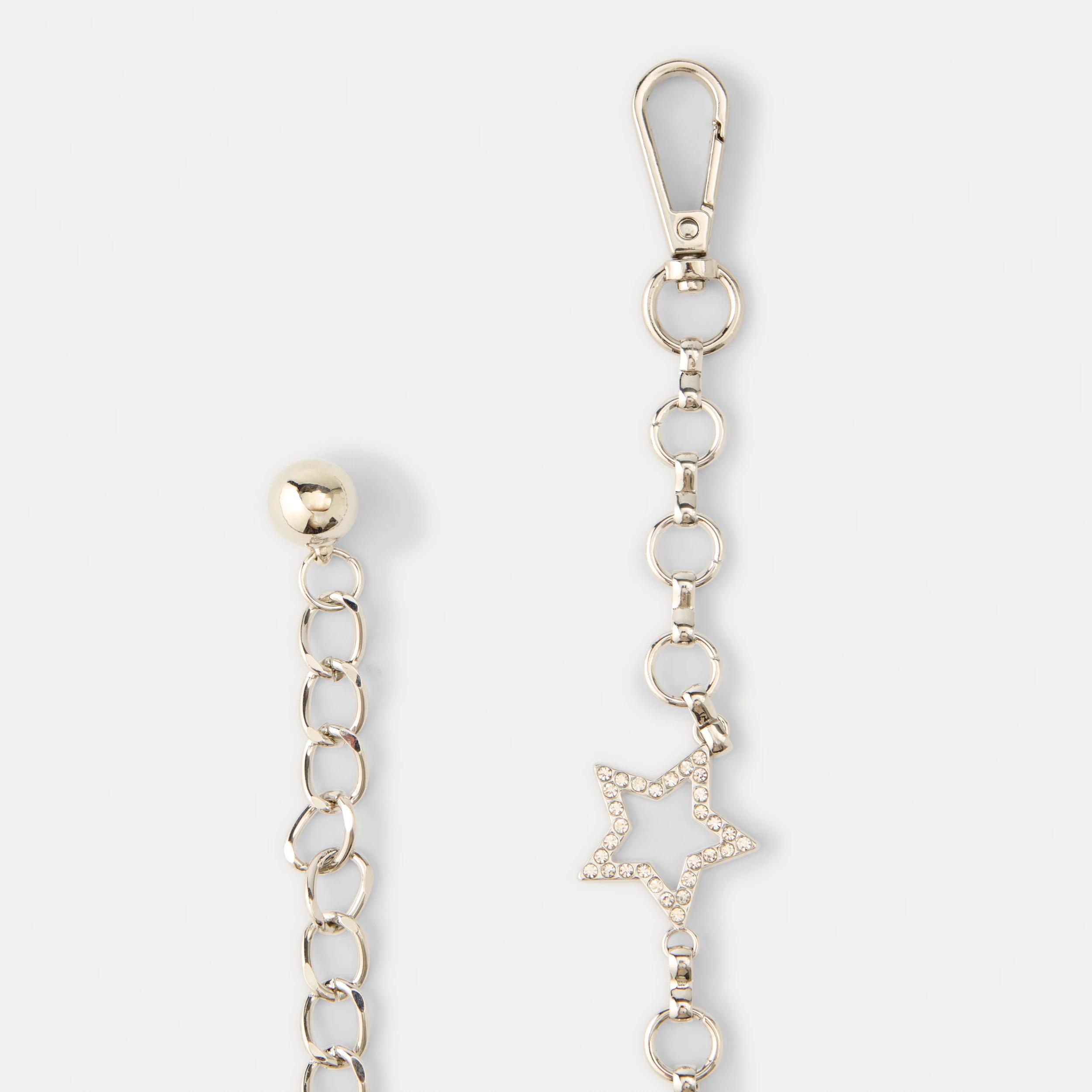 3 Star Diamante Chain Belt Silver, 3 of 3