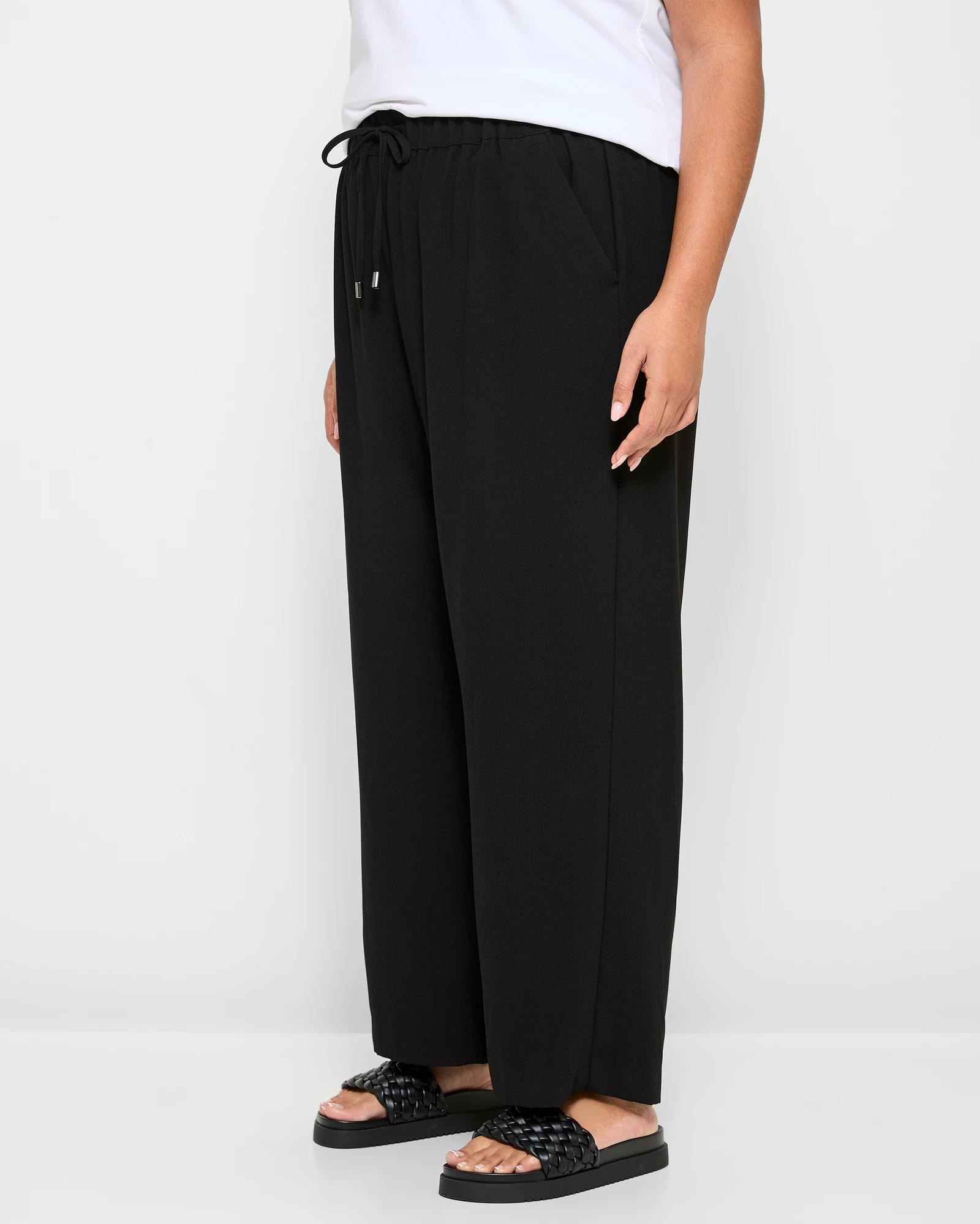 7 Target Plus Size Wide Leg Suit Pants BLACK, 7 of 10